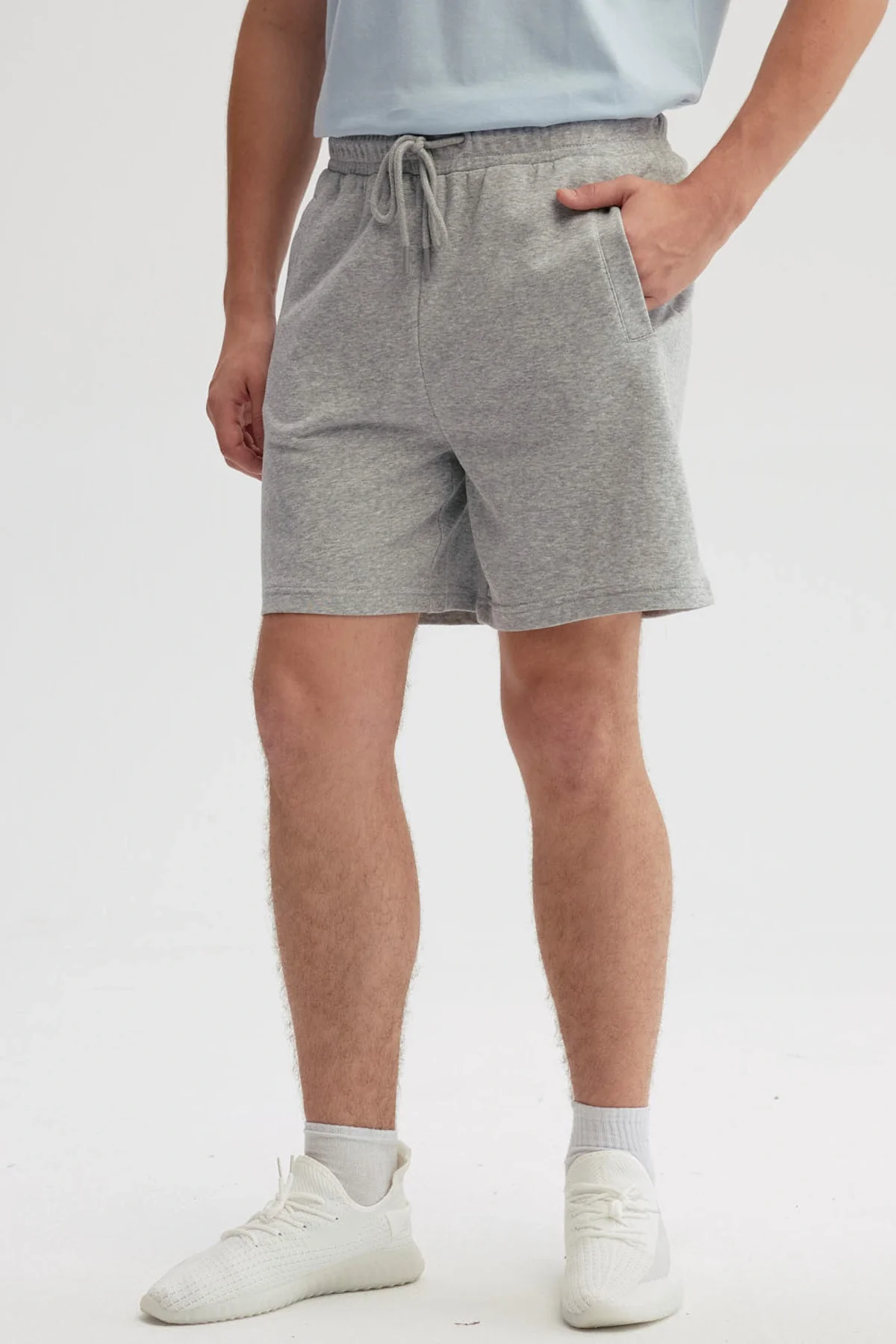 Bermuda Hombre Básico Gris Melange - Image 2