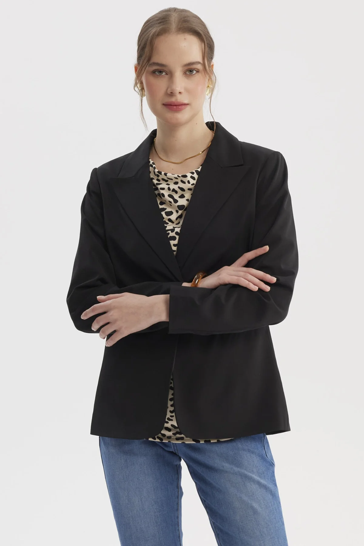 Blazer Mujer Casual Negro