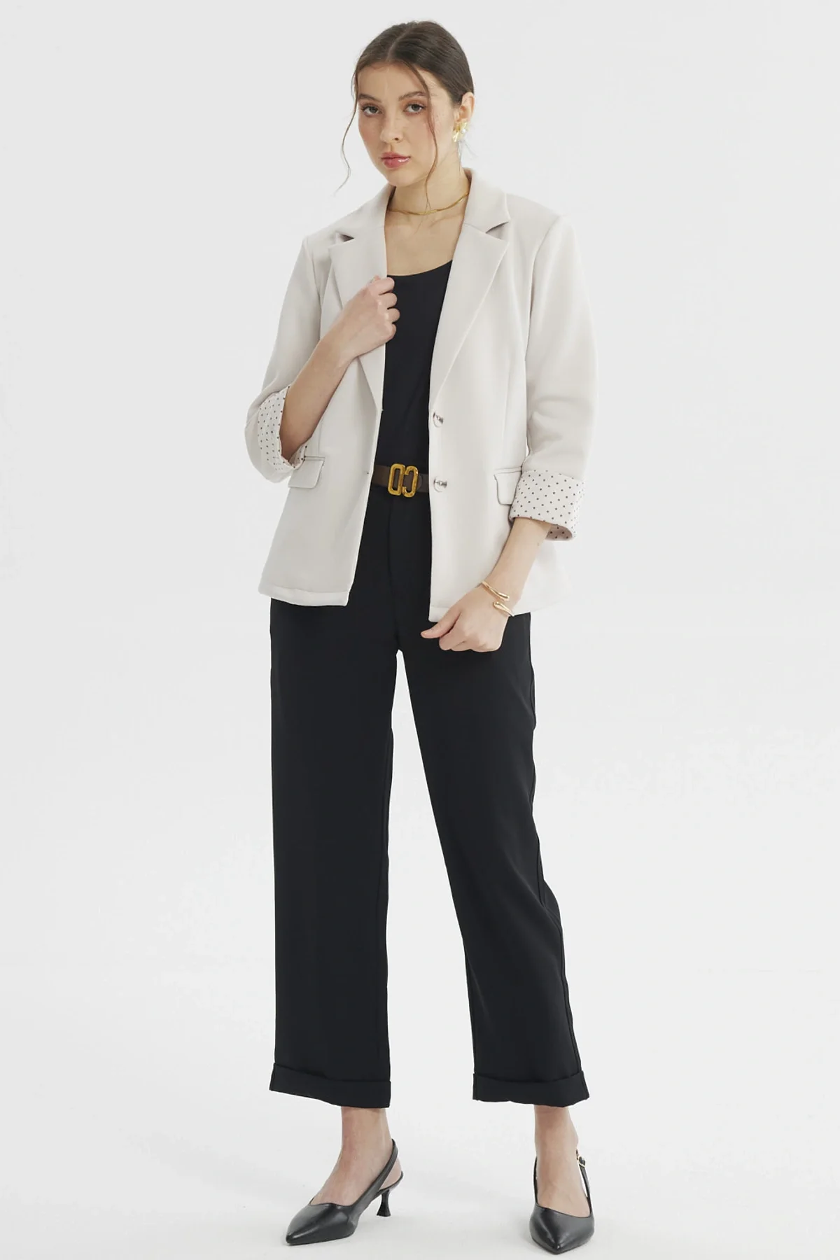 Blazer Mujer Liso Puño Print Arena - Image 4