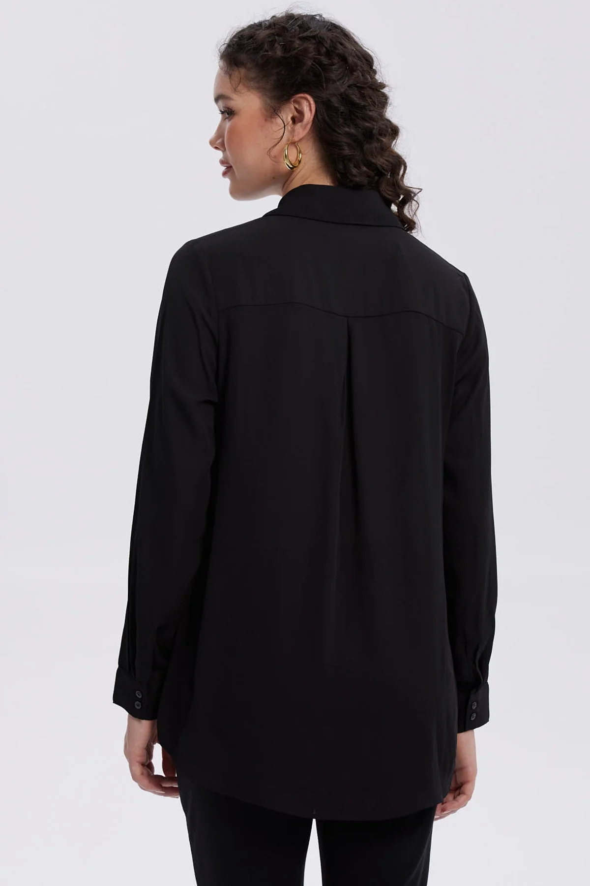 Blusa Mujer Abotonada Negro - Image 3