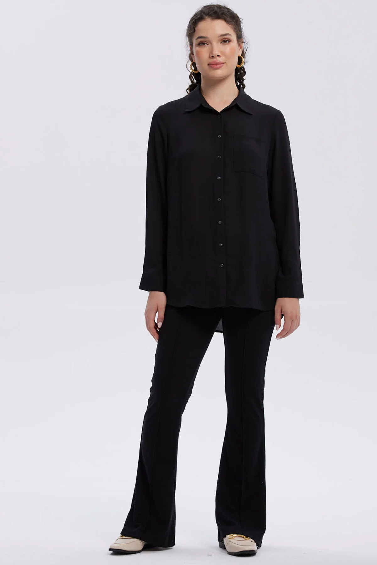 Blusa Mujer Abotonada Negro - Image 4