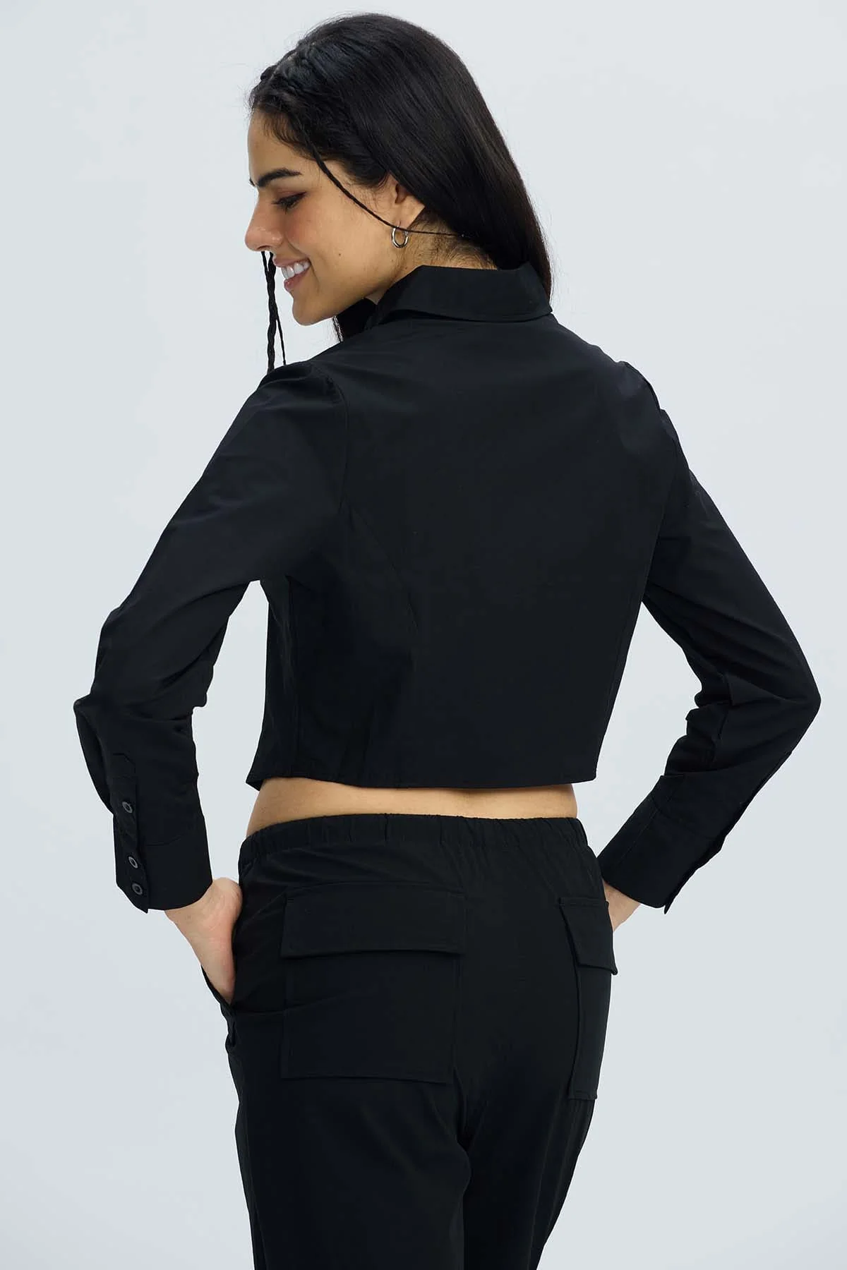 Blusa Mujer Basta Redonda Negro - Image 3