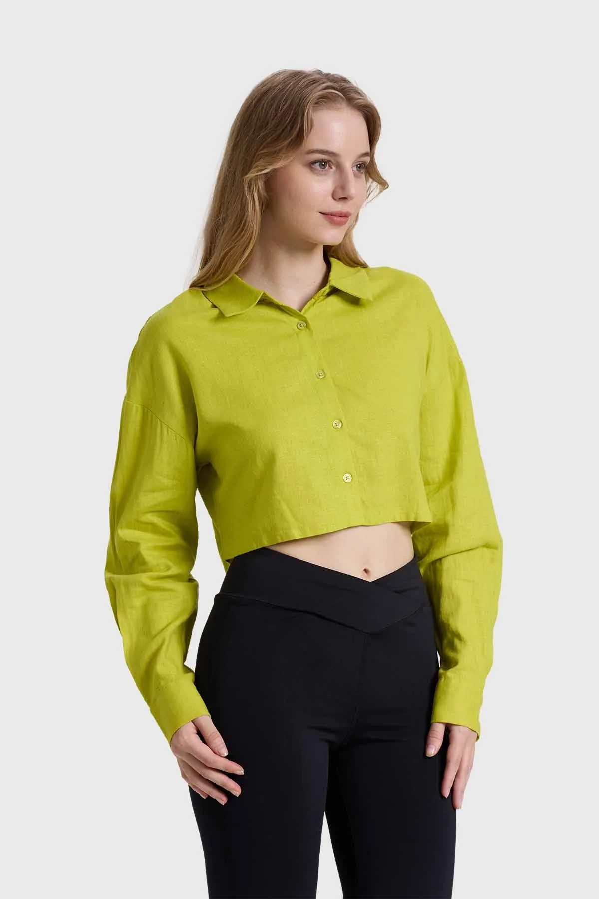 Blusa Mujer Cropped Verde - Image 2