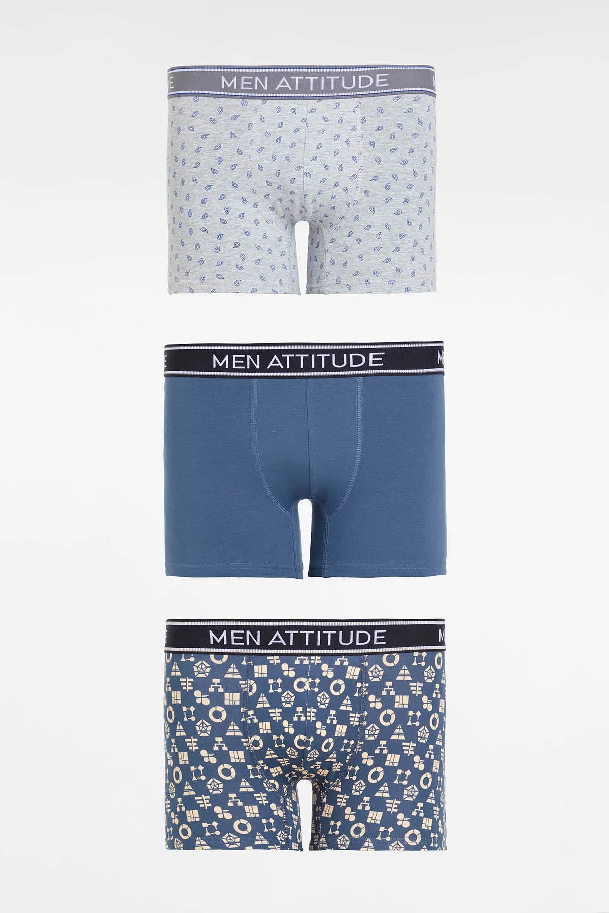 Boxer Tripack Gris