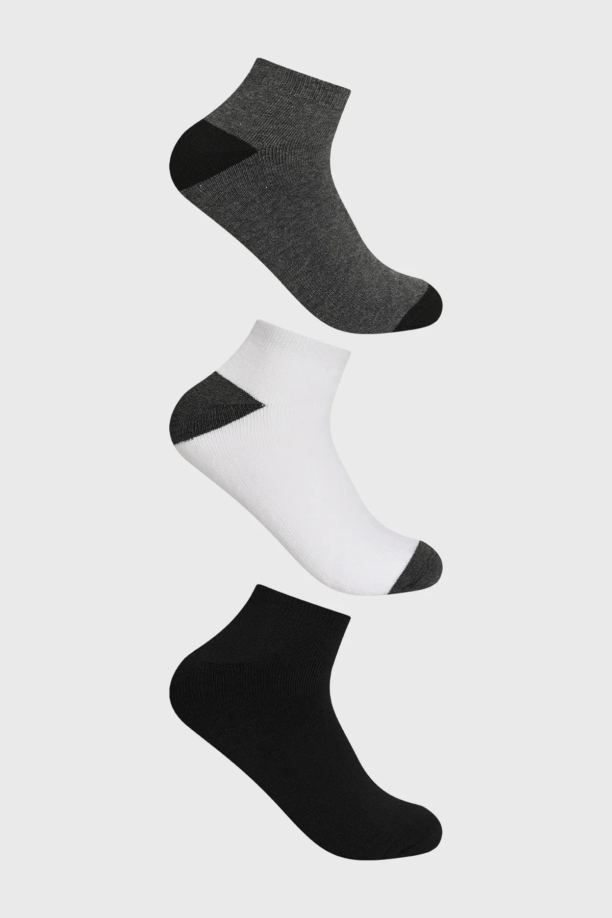 Calceta Deportiva Hombre Pack3 Blanco