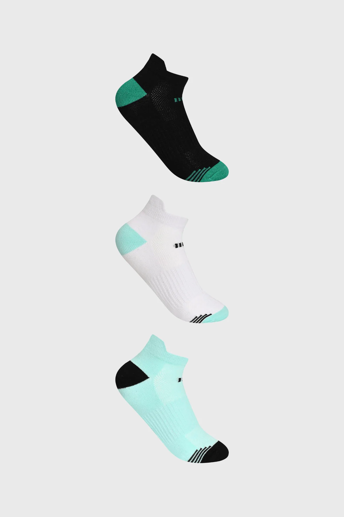 Calceta Deportiva Mujer Tripack Menta