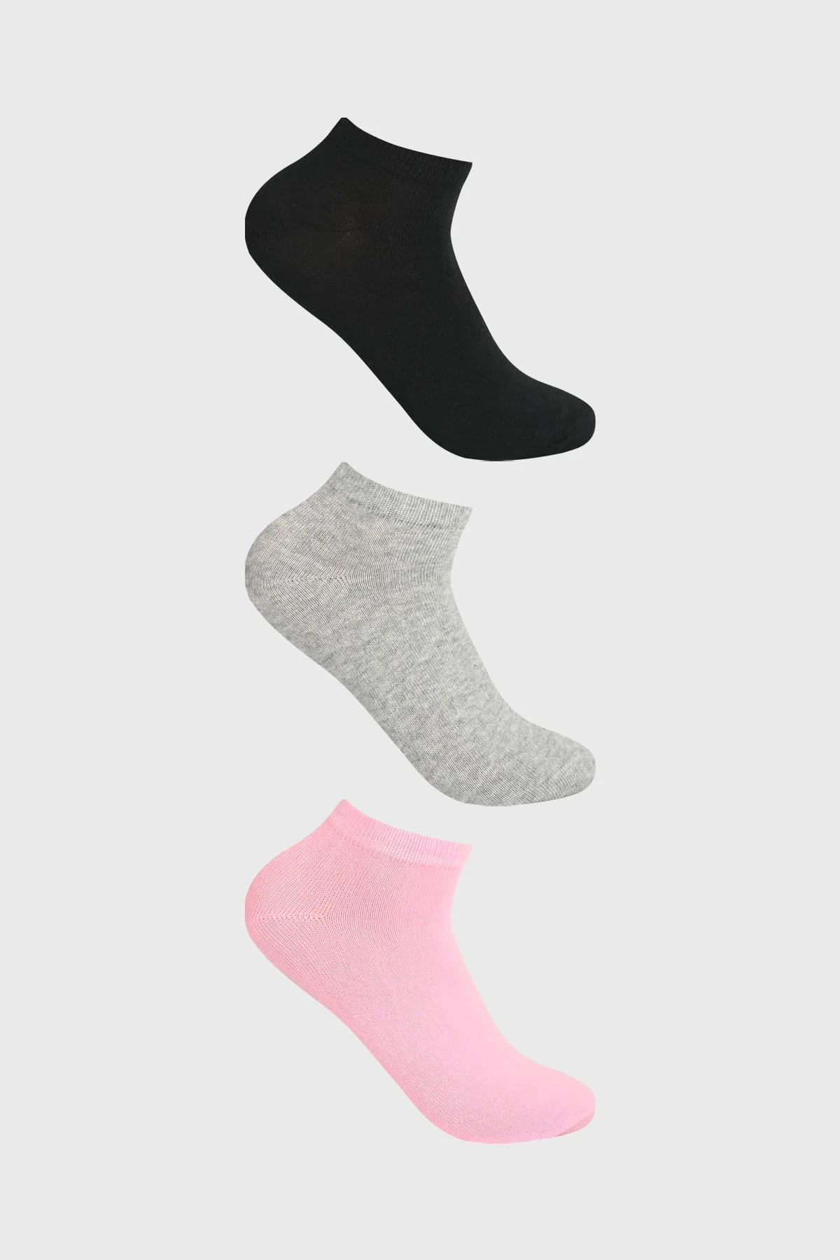 Calceta Deportiva Mujer Tripack Rosado