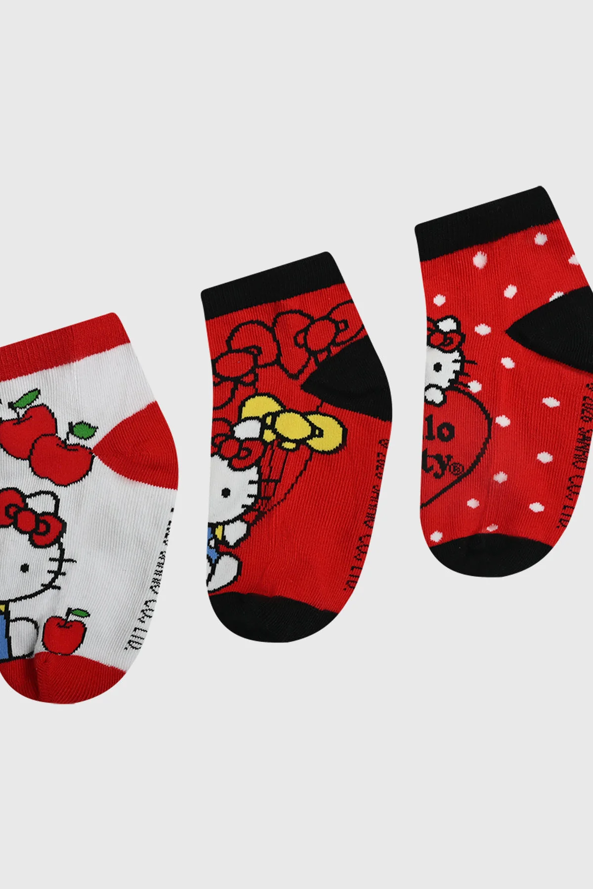 Calceta Deportiva Niña Tripack Rojo