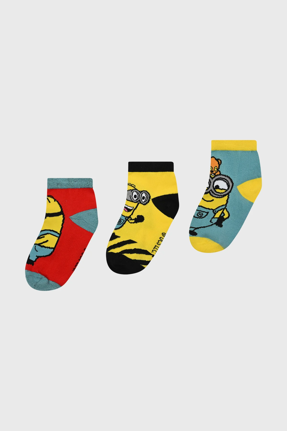 Calceta Deportiva Niño Minions Rojo