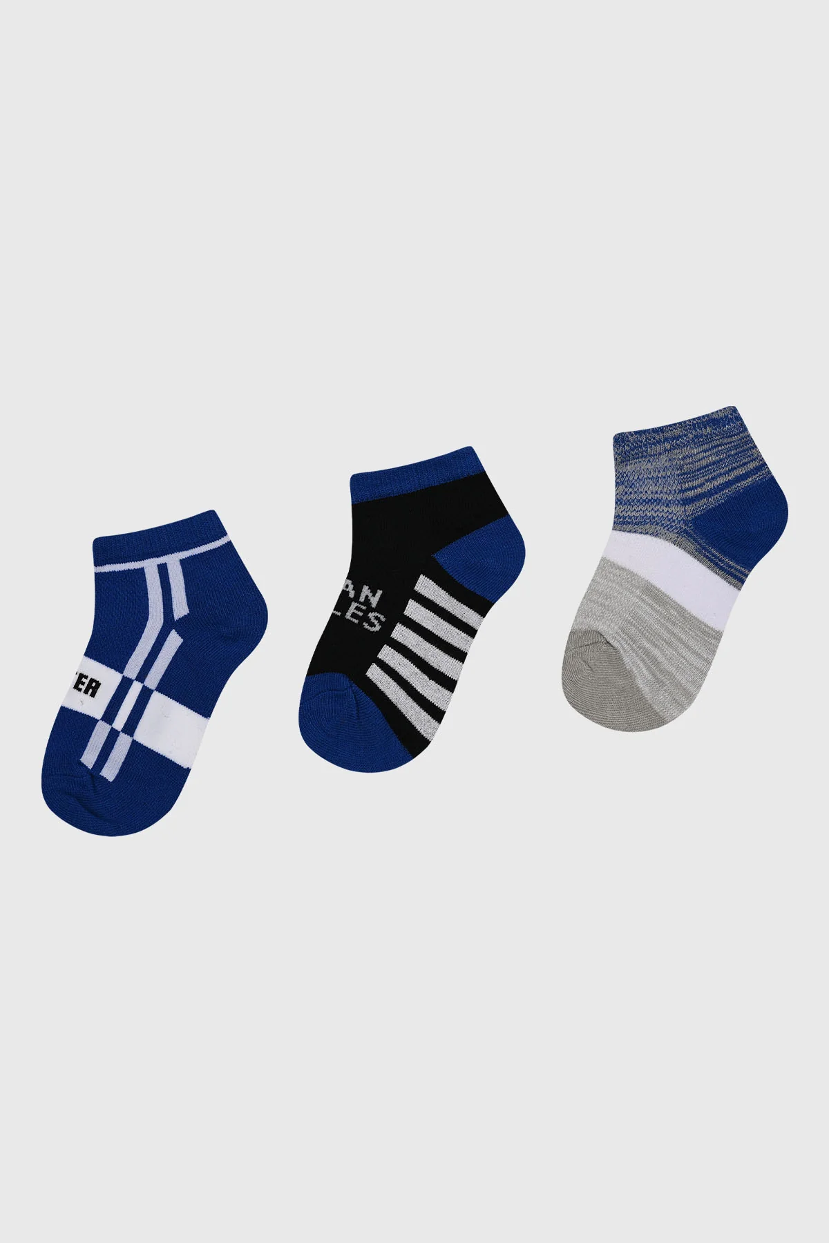 Calceta Deportiva Niño Tripack Negro