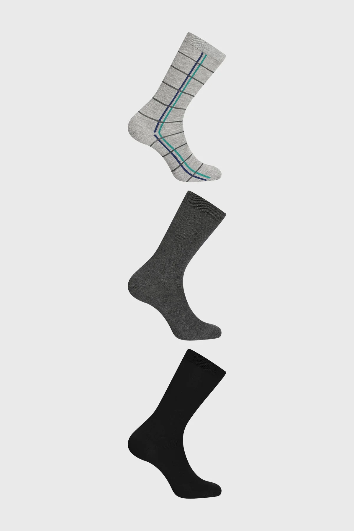 Calcetín Hombre Tripack Gris