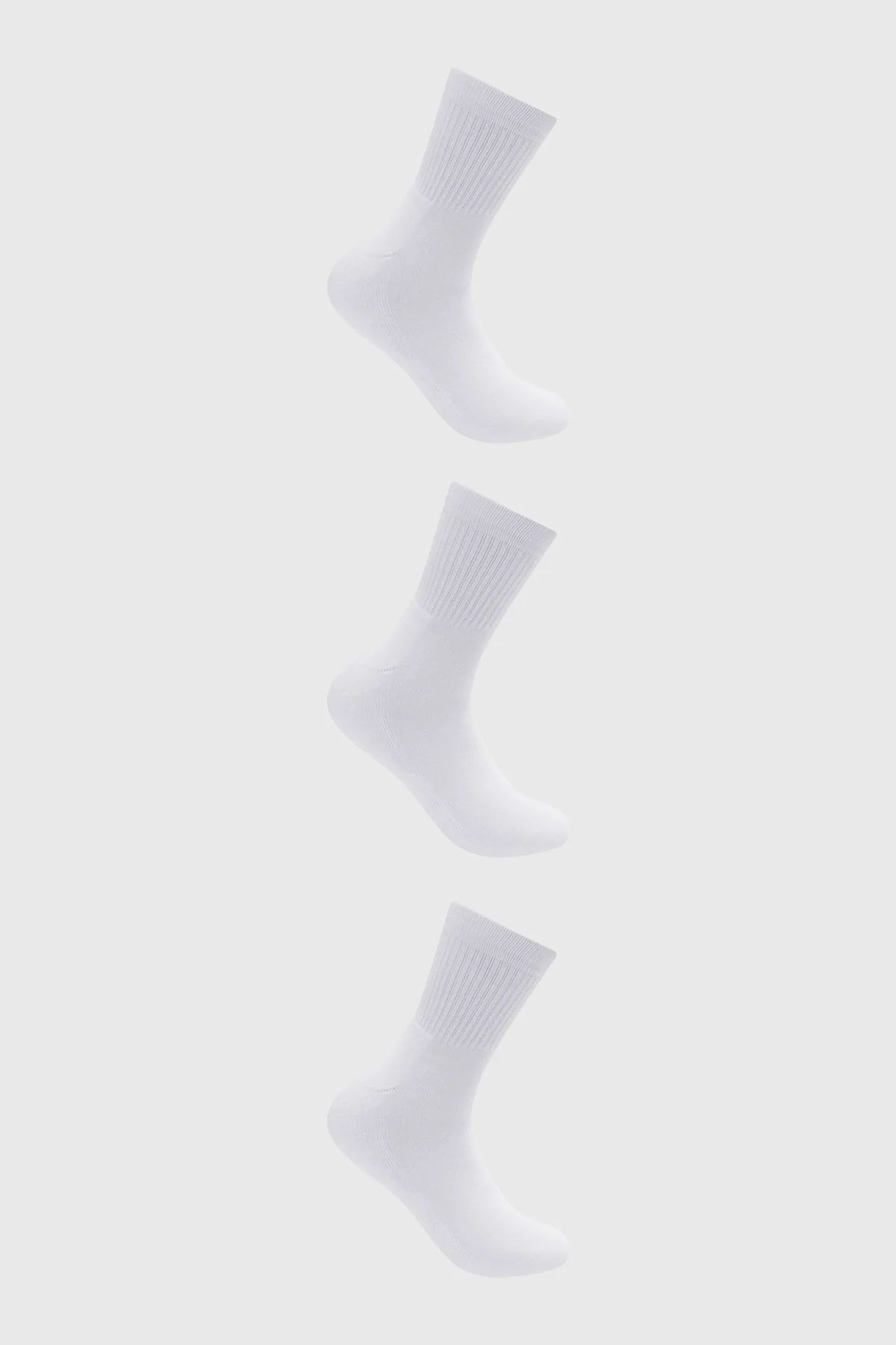 Calcetín Hombre Tripack Unisex Blanco