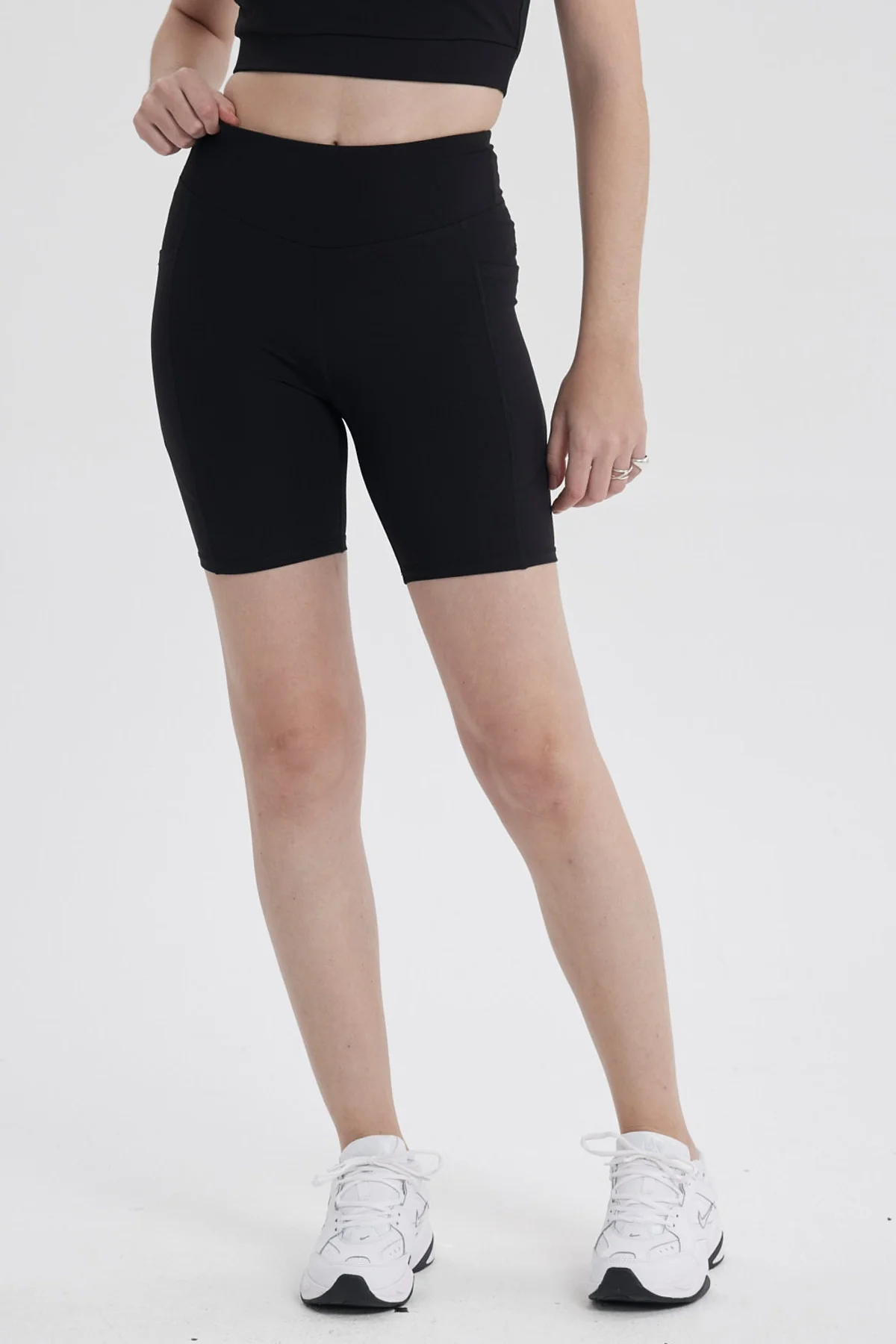 Calza Mujer Biker Largo Negro