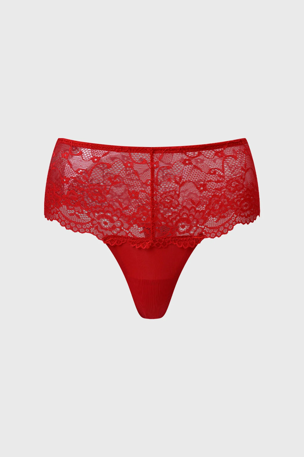 Calzón Mujer Detalle Encaje Rojo