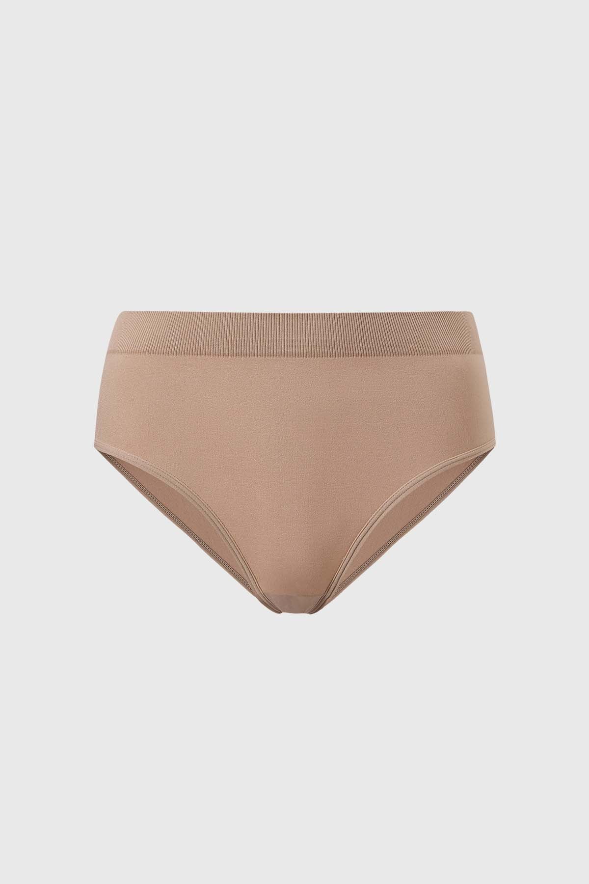 Calzón Mujer Pantaleta Liso Cafe Claro