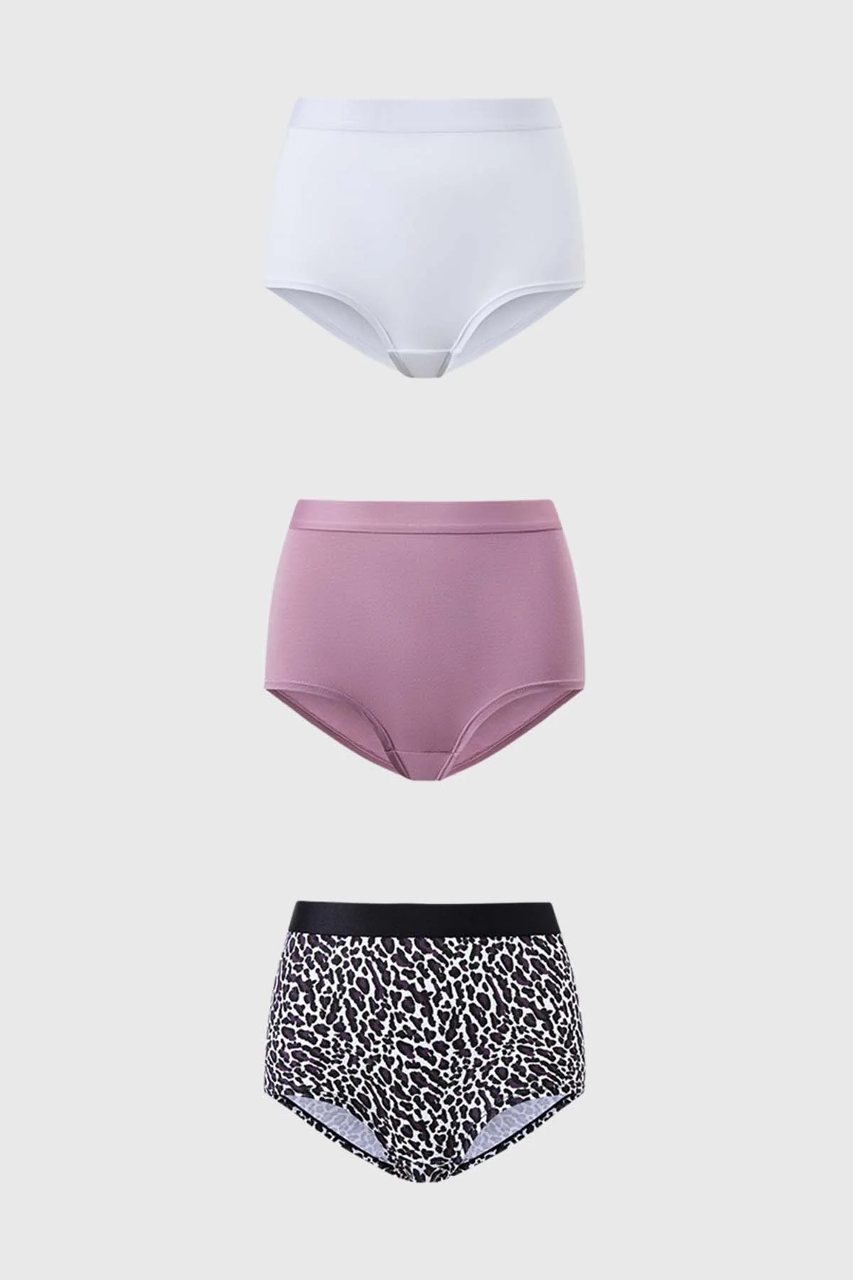 Calzón Mujer Short Triapck Liso Estampado Café Oscuro