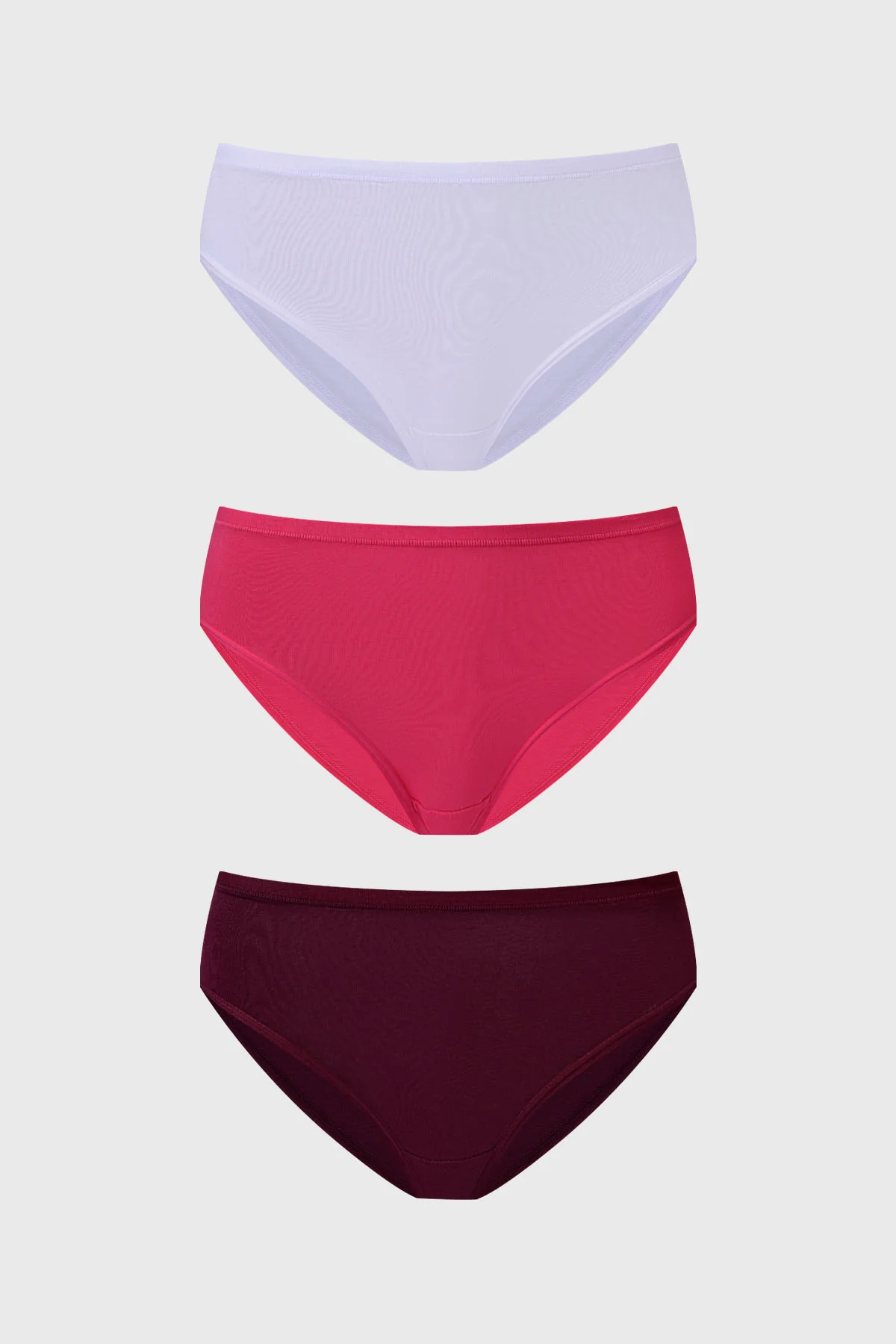 Calzón Mujer Tripack Algodón Liso Blanco