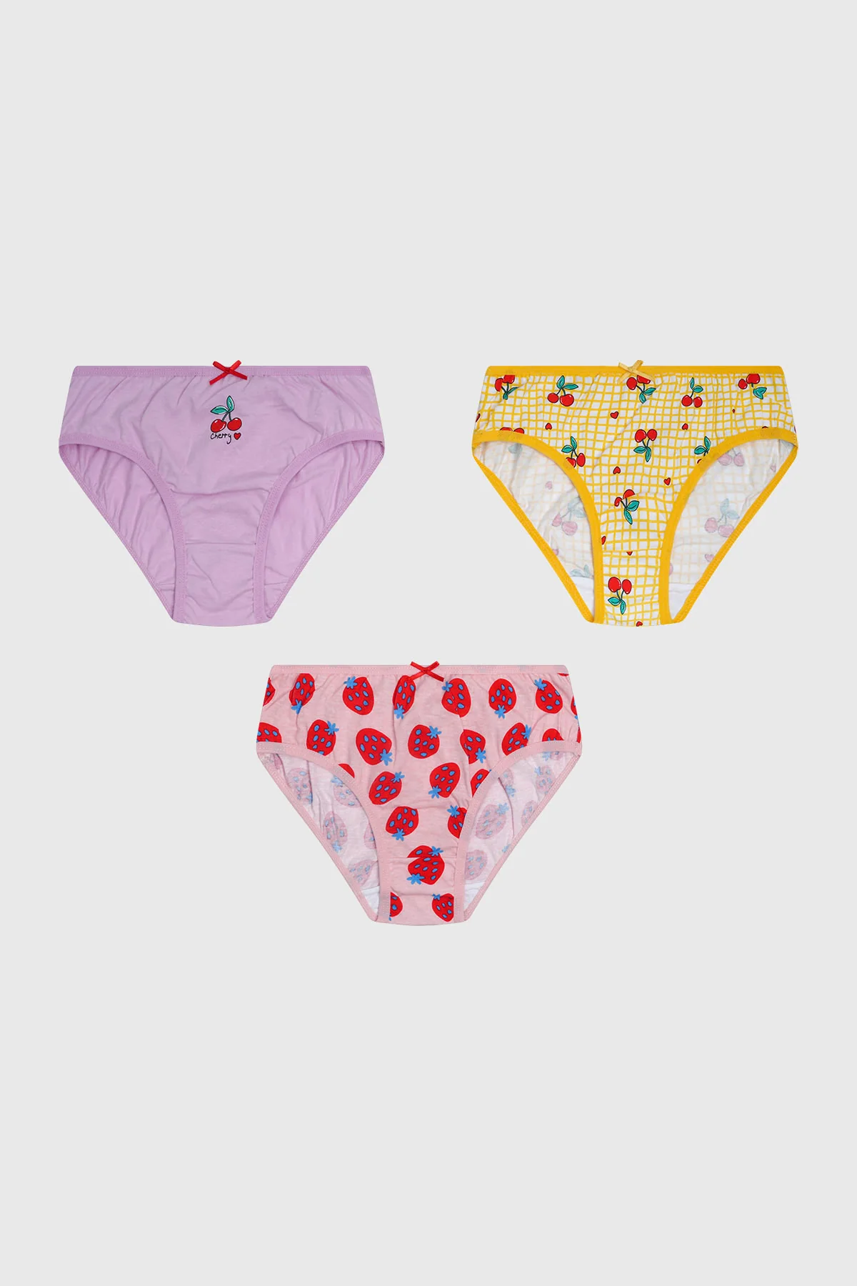 Calzón Niña Tripack Rapport Mini Print Lila