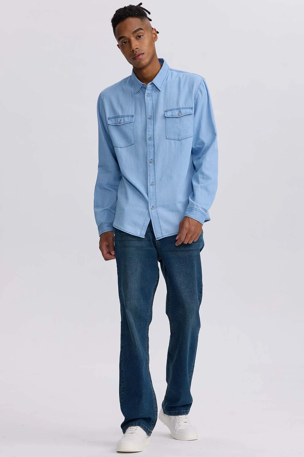 Camisa Hombre Clásica Dallas Azul - Image 4