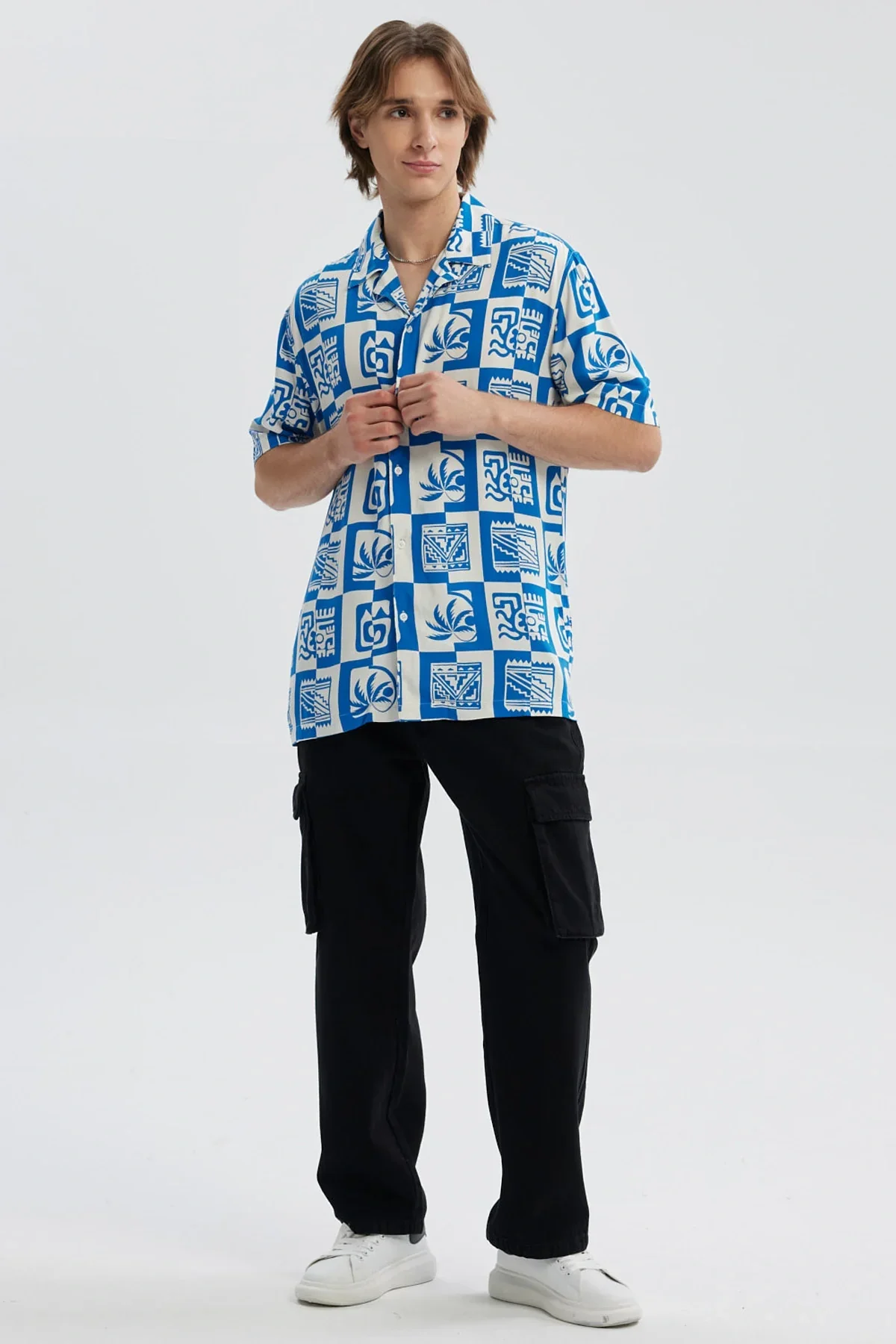 Camisa Hombre Full Rapport Celeste - Image 4