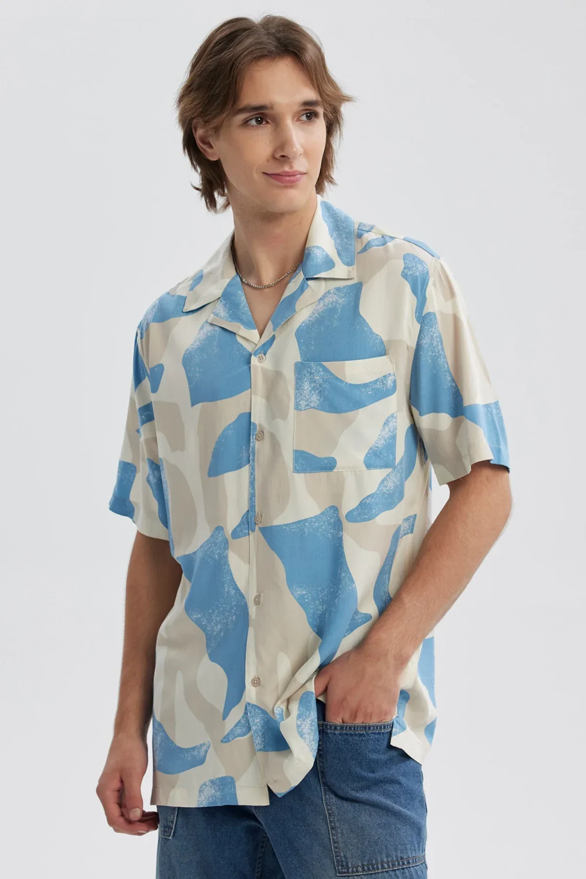 Camisa Hombre Full Rapport Celeste