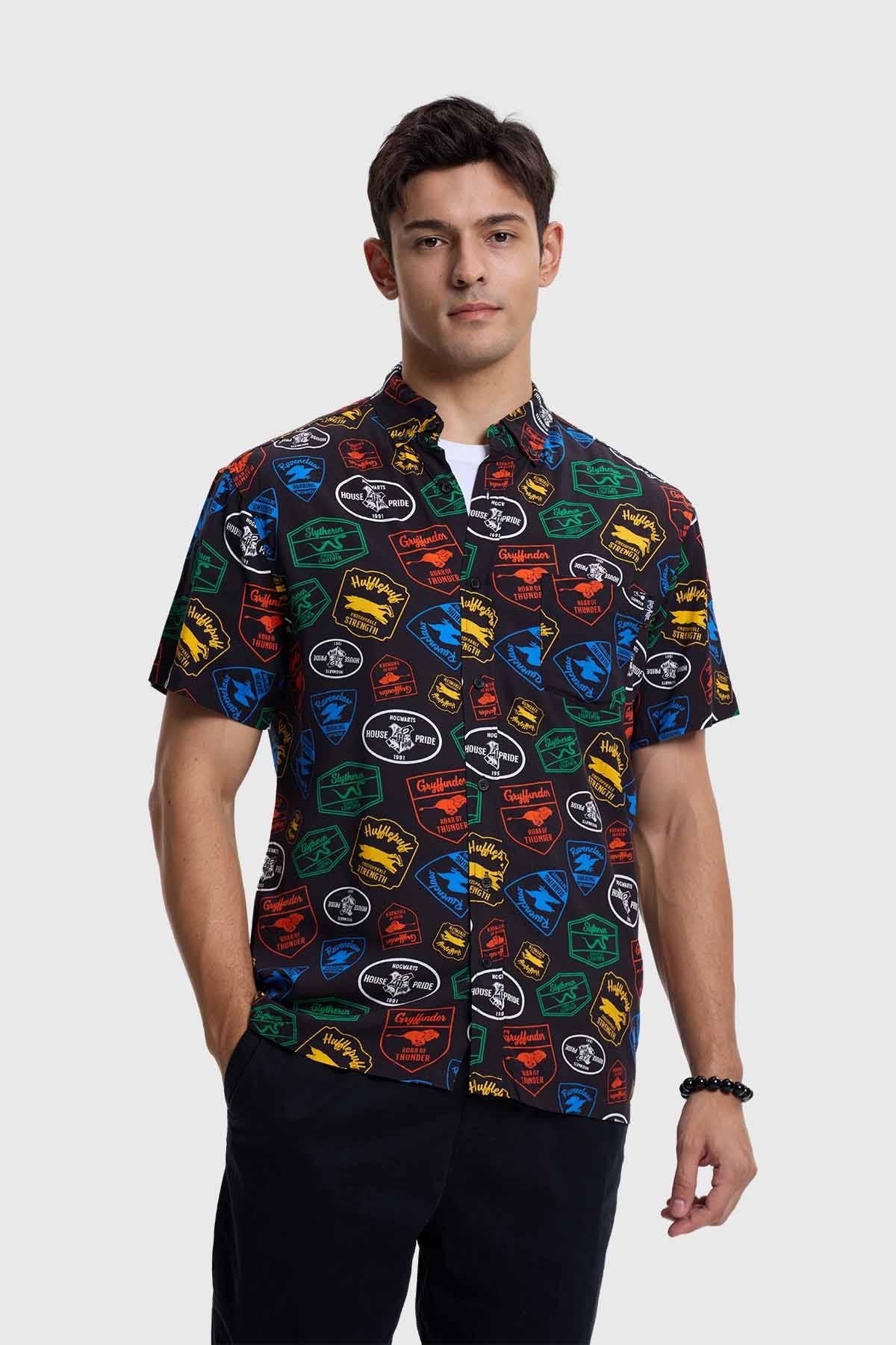Camisa Hombre Harry Potter Negro