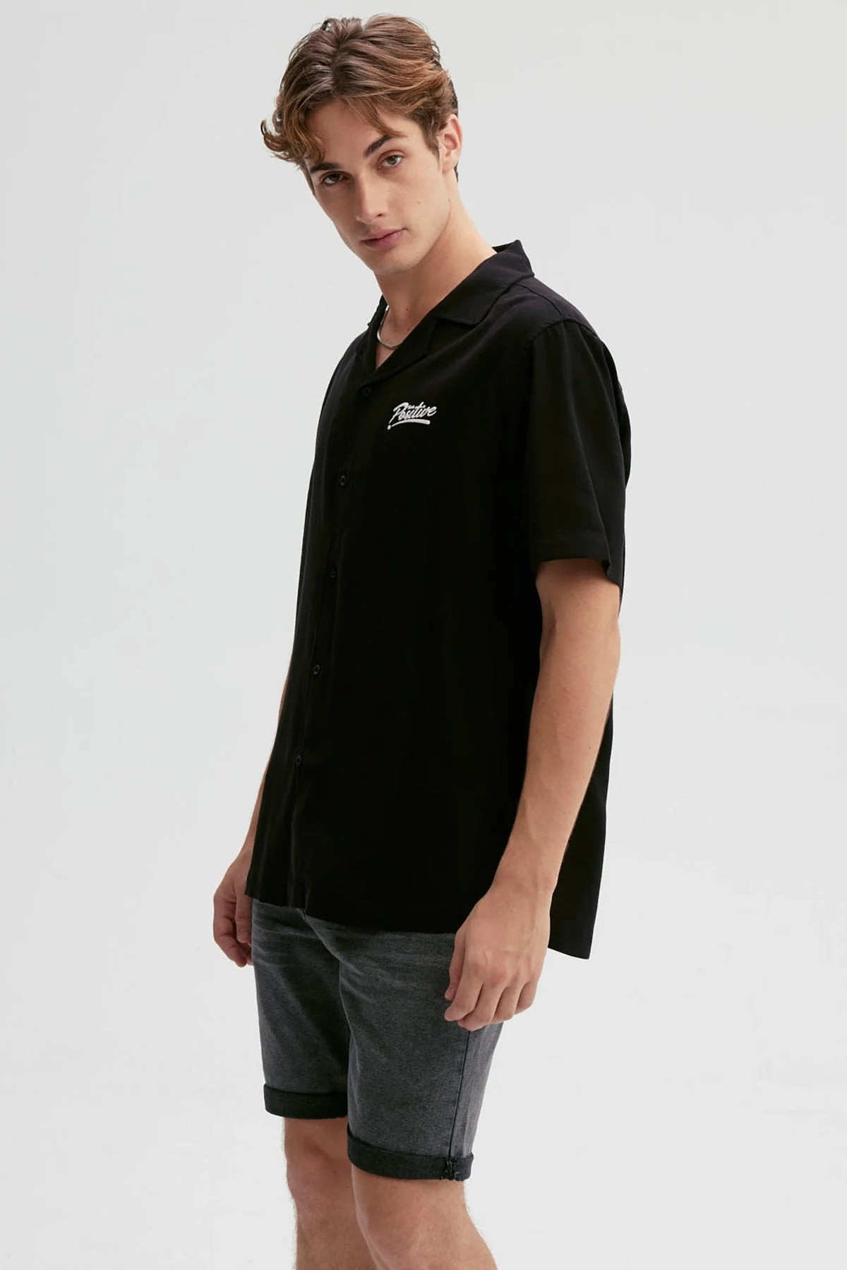 Camisa Hombre Print Negro - Image 2
