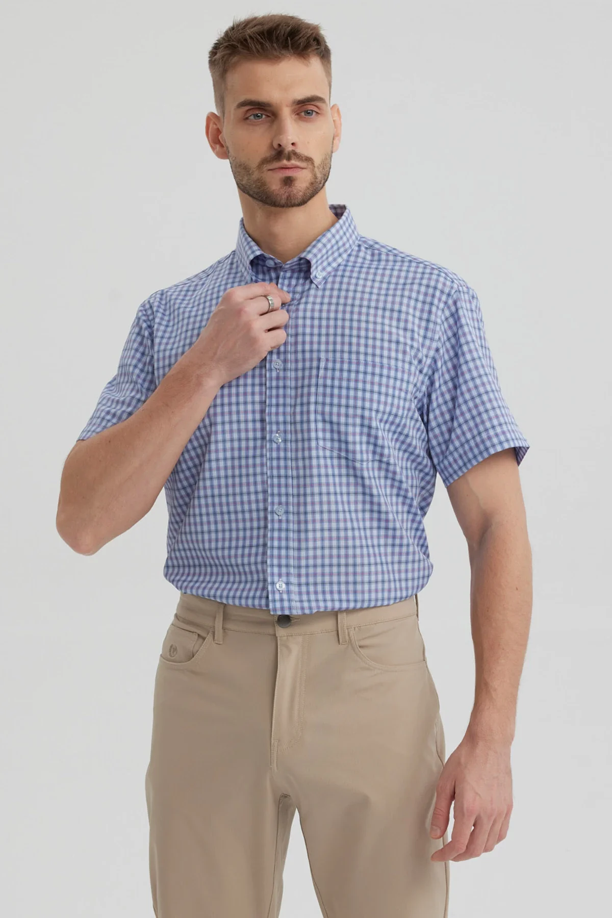 Camisa Hombre Rapport Regalo Azul Denim