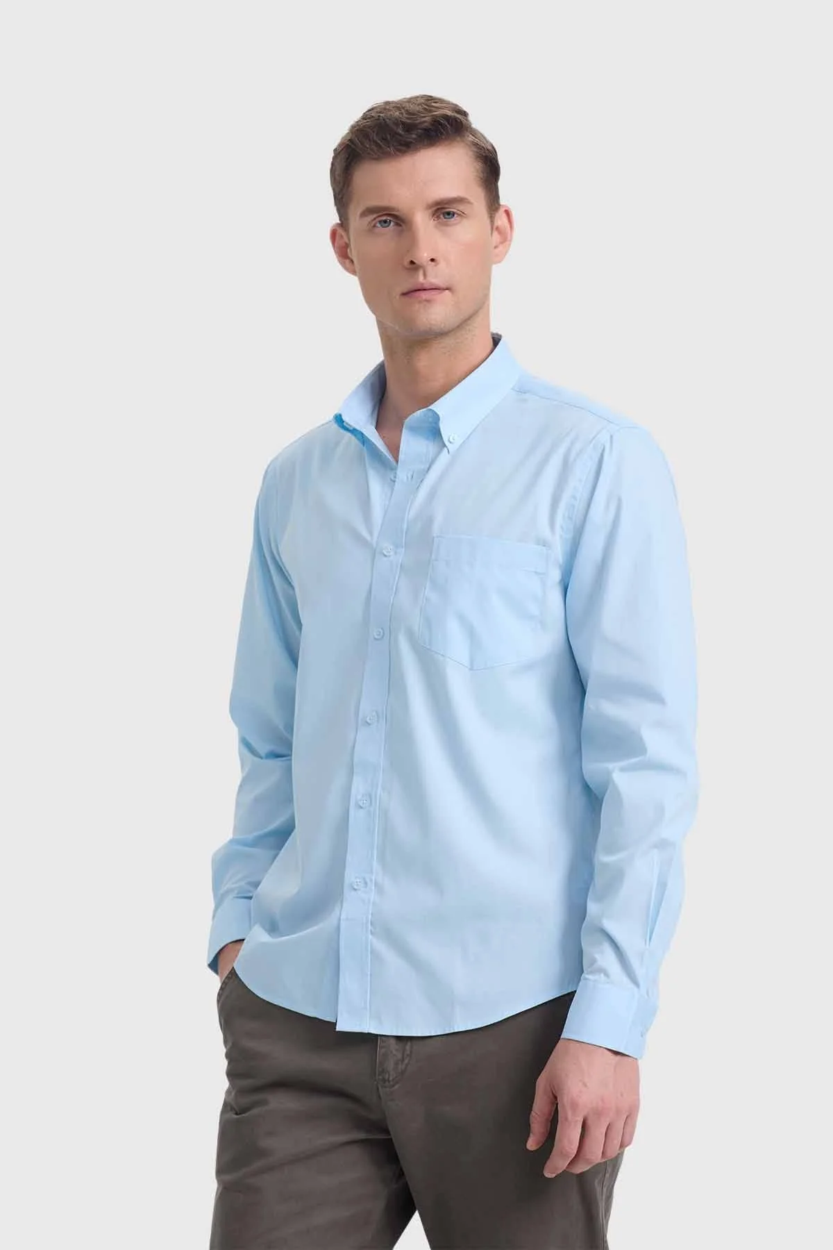 Camisa Hombre Repelente Al Agua Celeste - Image 2