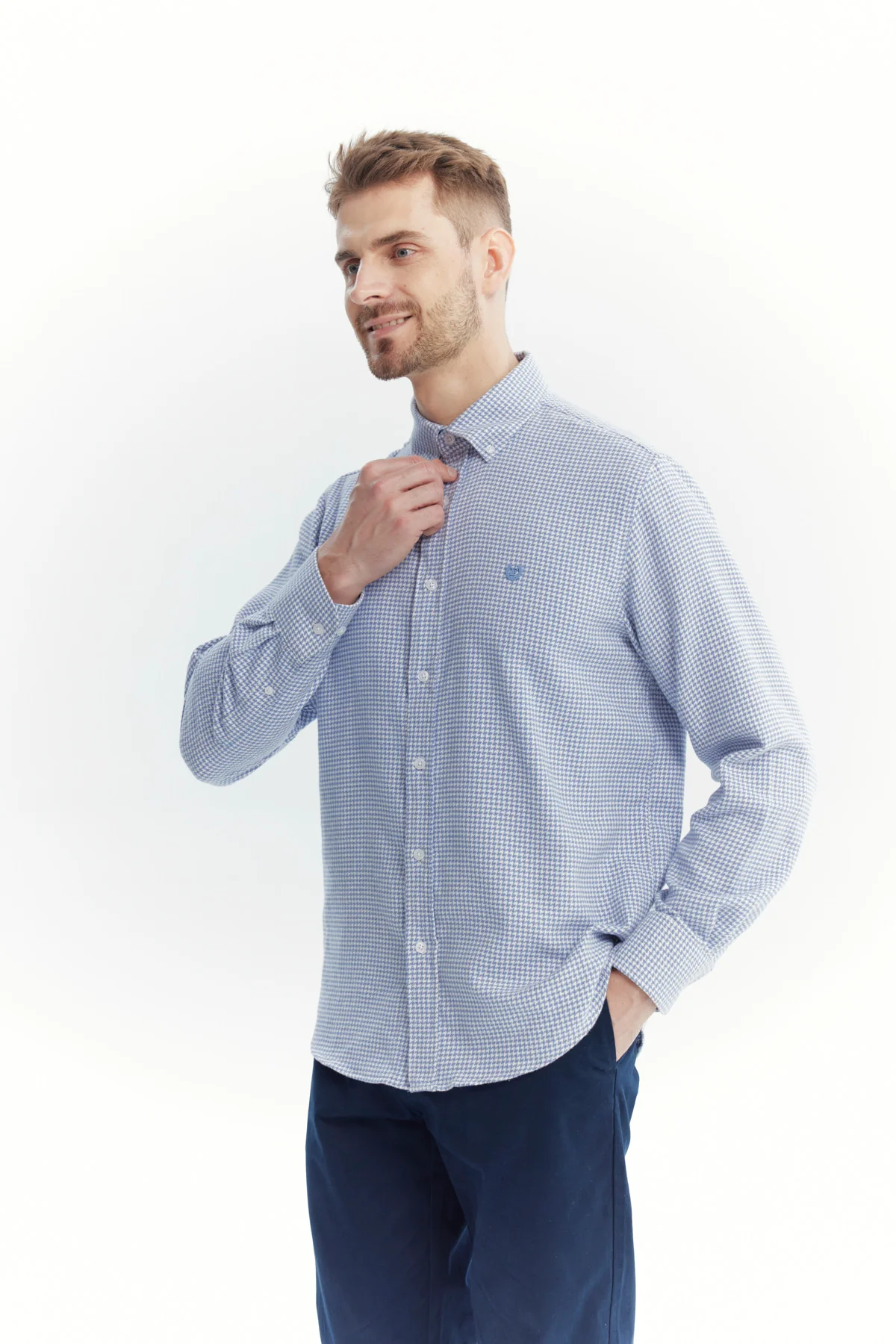 Camisa Hombre Slim Azul - Image 2