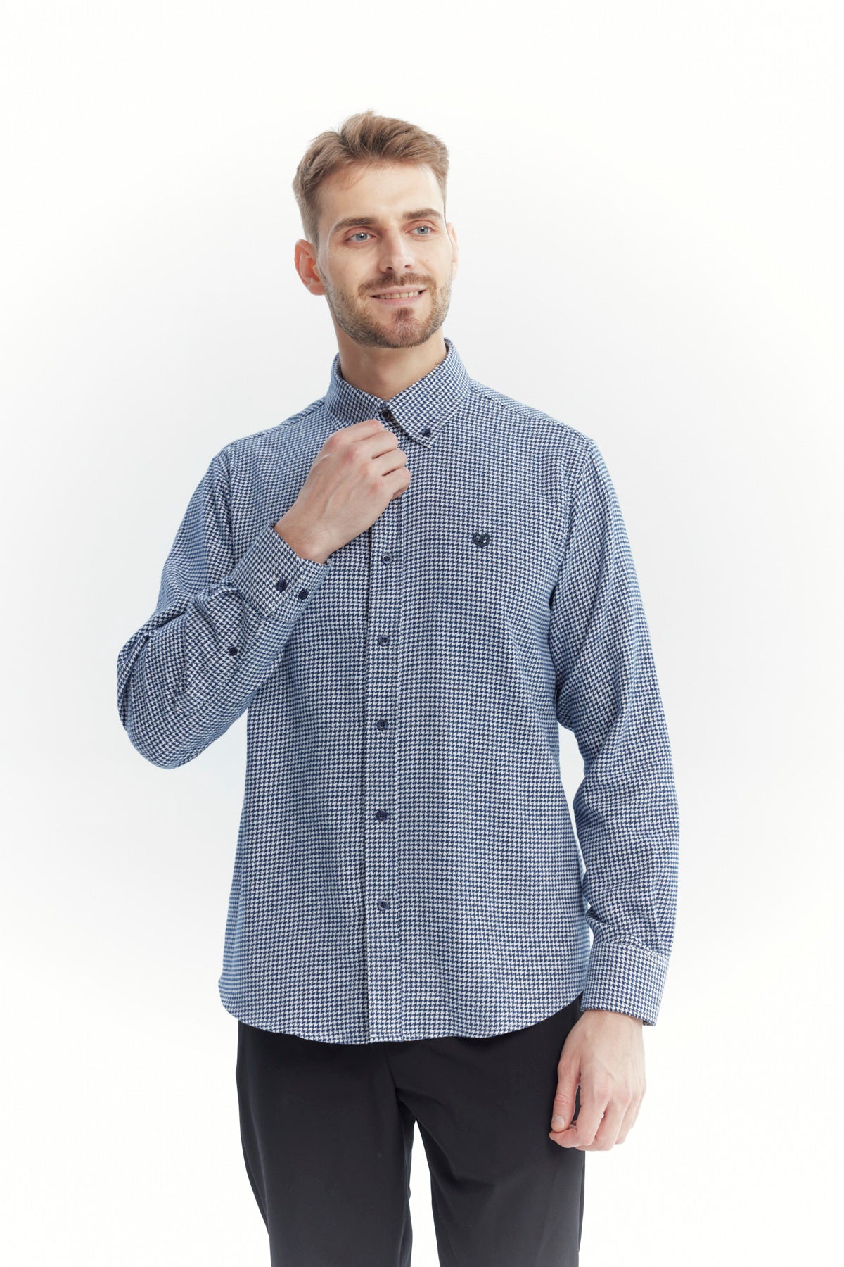 Camisa Hombre Slim Azul Marino