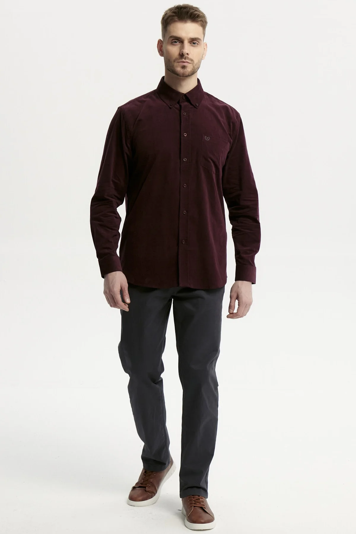 Camisa Hombre Slim Burdeo - Image 4