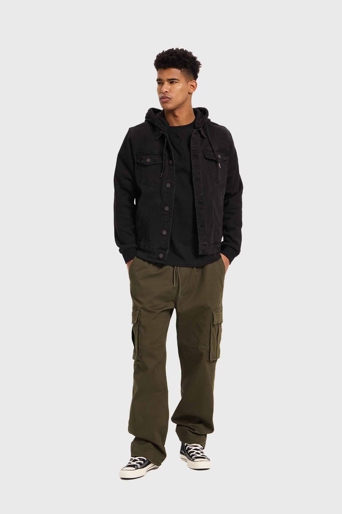 Chaqueta Hombre Con Gorro Negro - Image 4