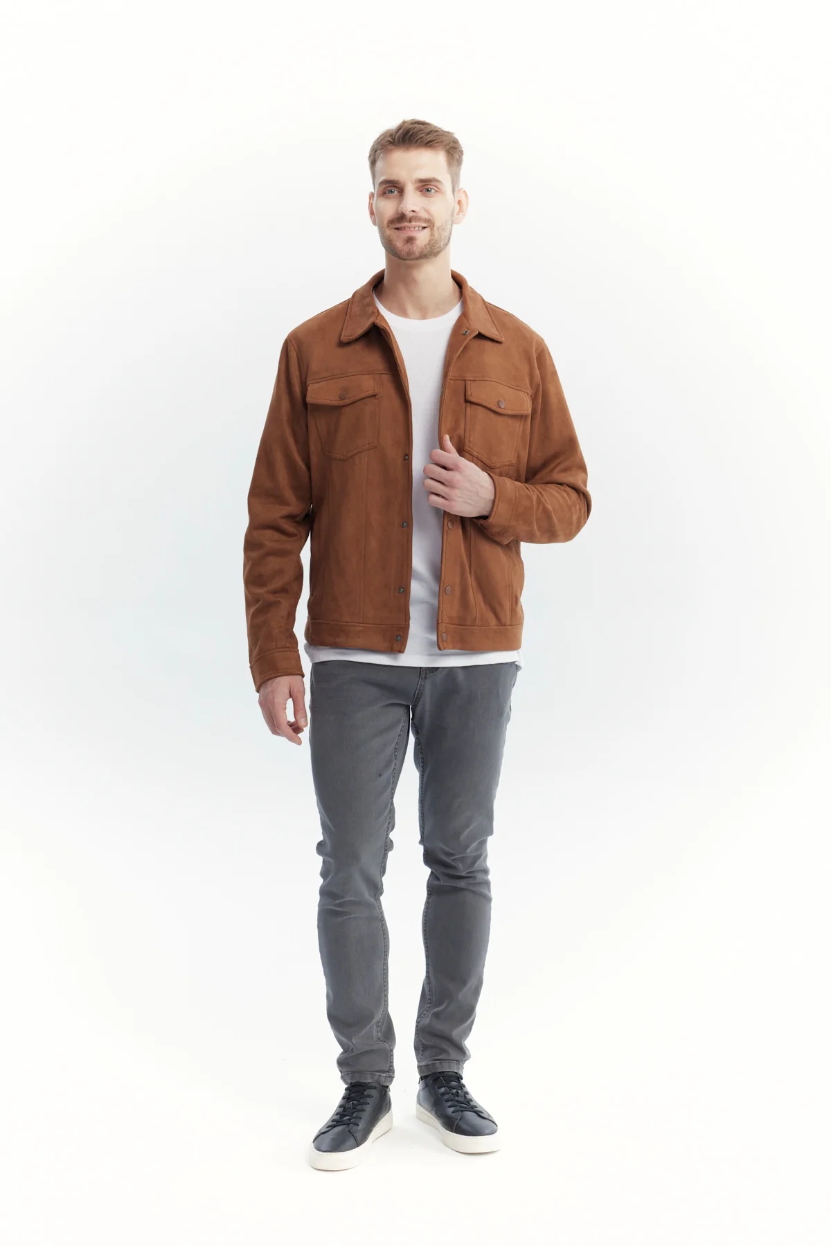 Chaqueta Hombre Slim Café - Image 4