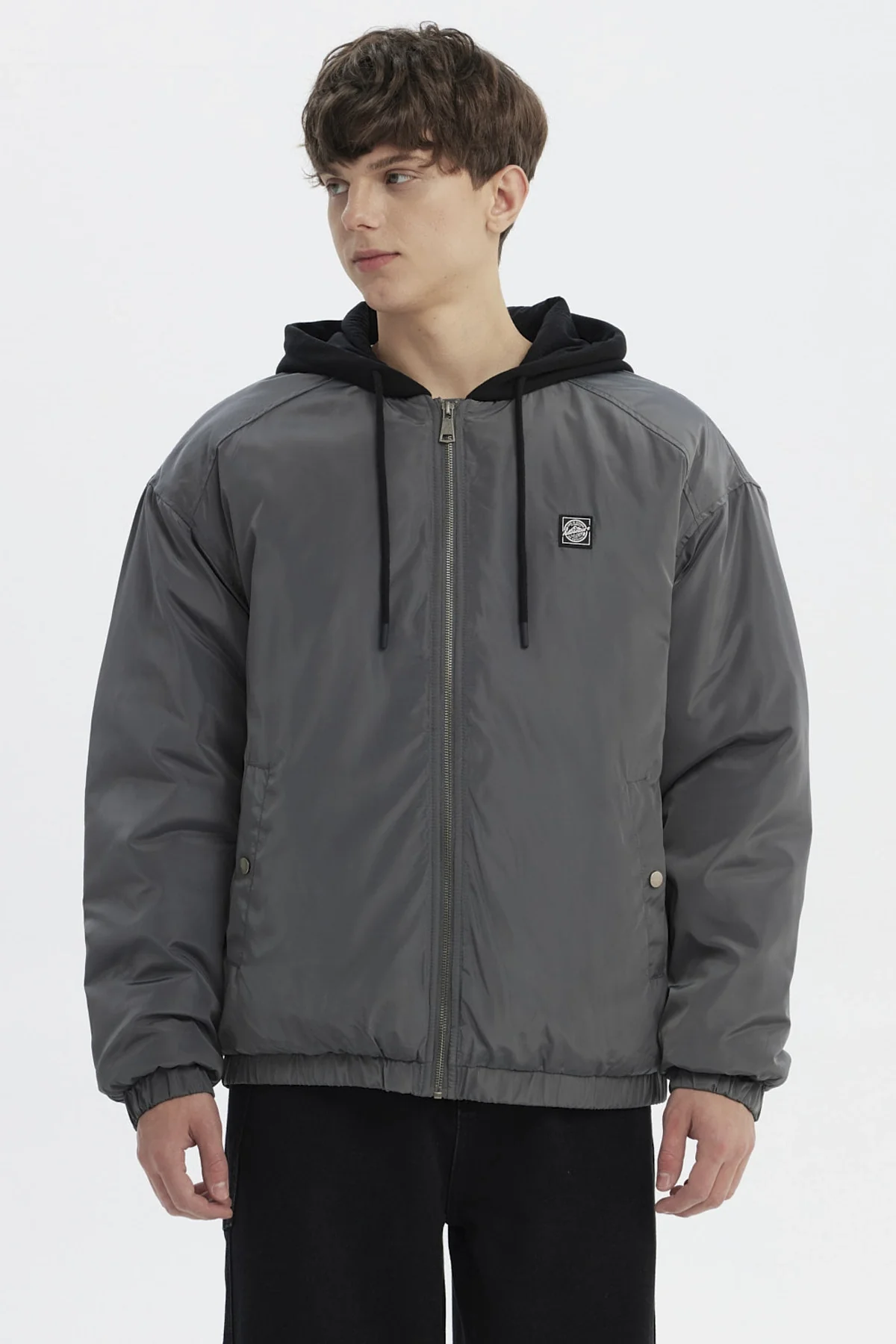 Chaqueta Hombre Slim Juvenil Gris Oscuro