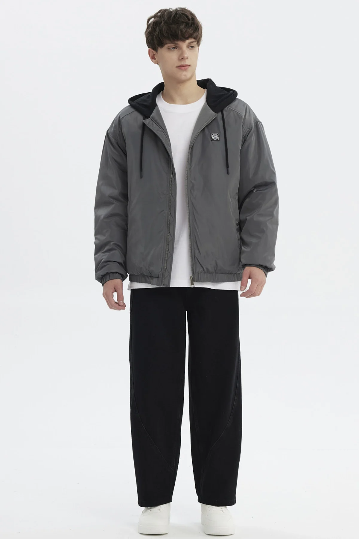 Chaqueta Hombre Slim Juvenil Gris Oscuro - Image 4