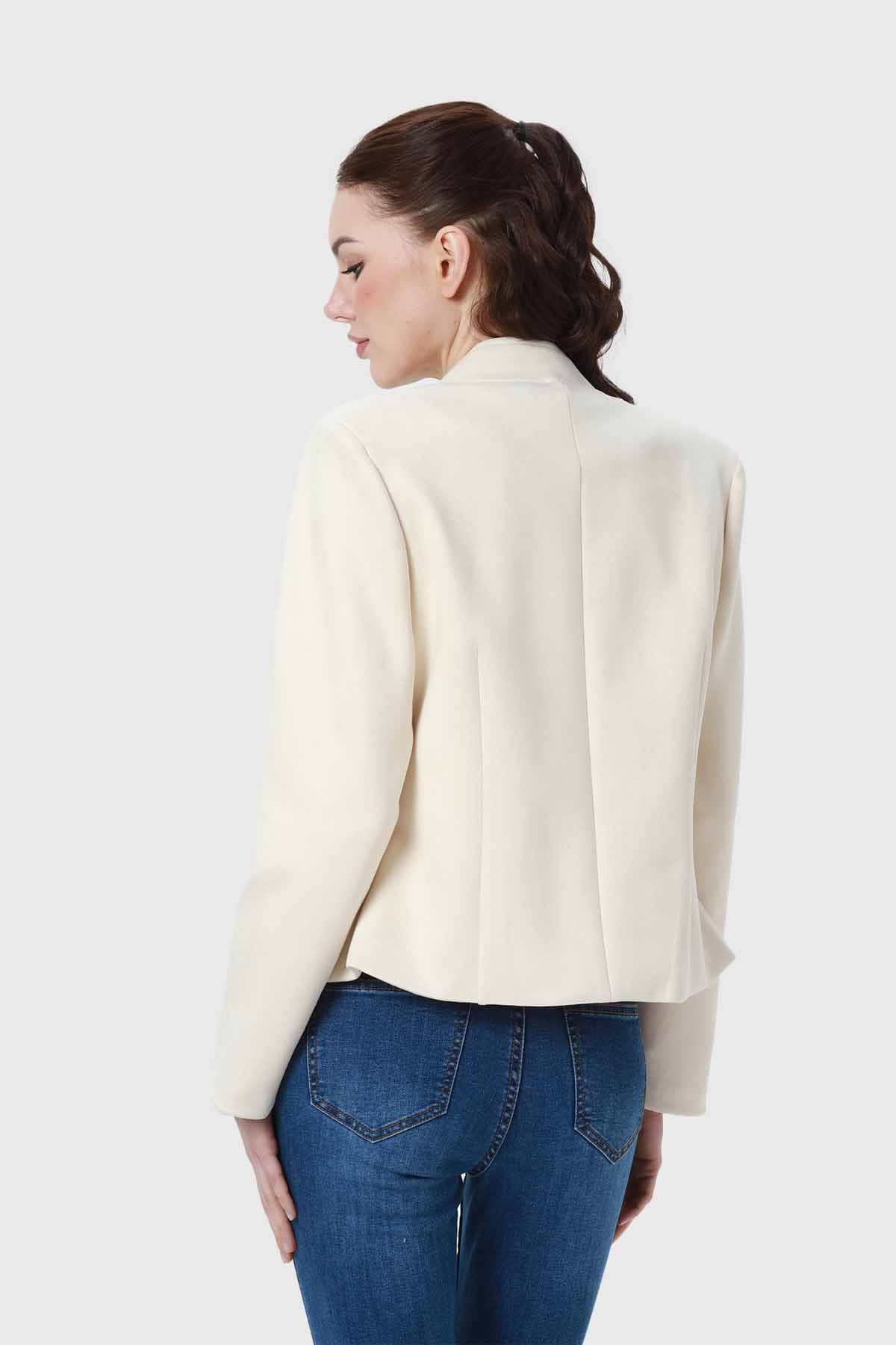 Chaqueta Mujer Gamuza Arena - Image 3