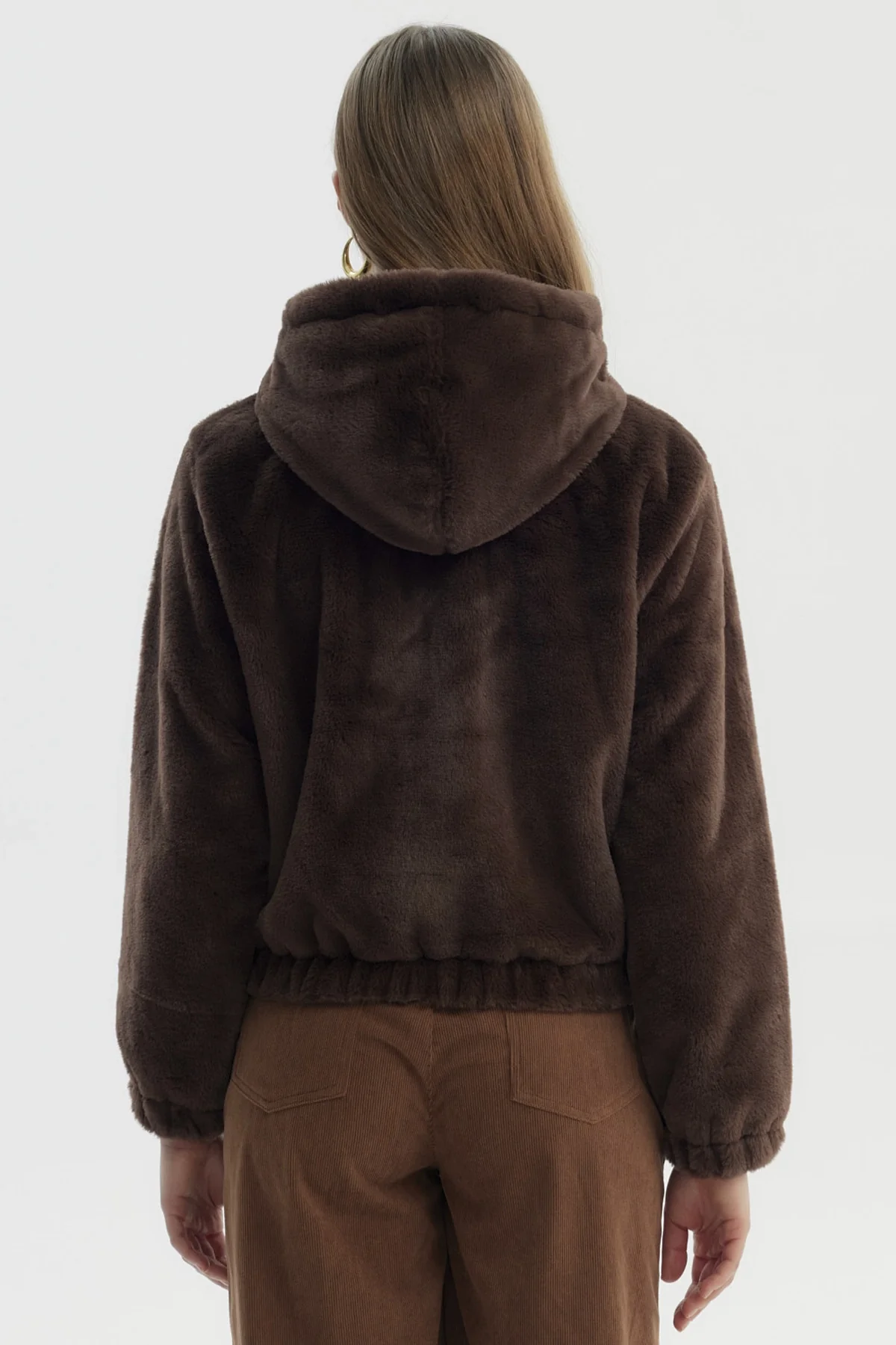 Chaqueta Mujer Polar Suave Chocolate - Image 3