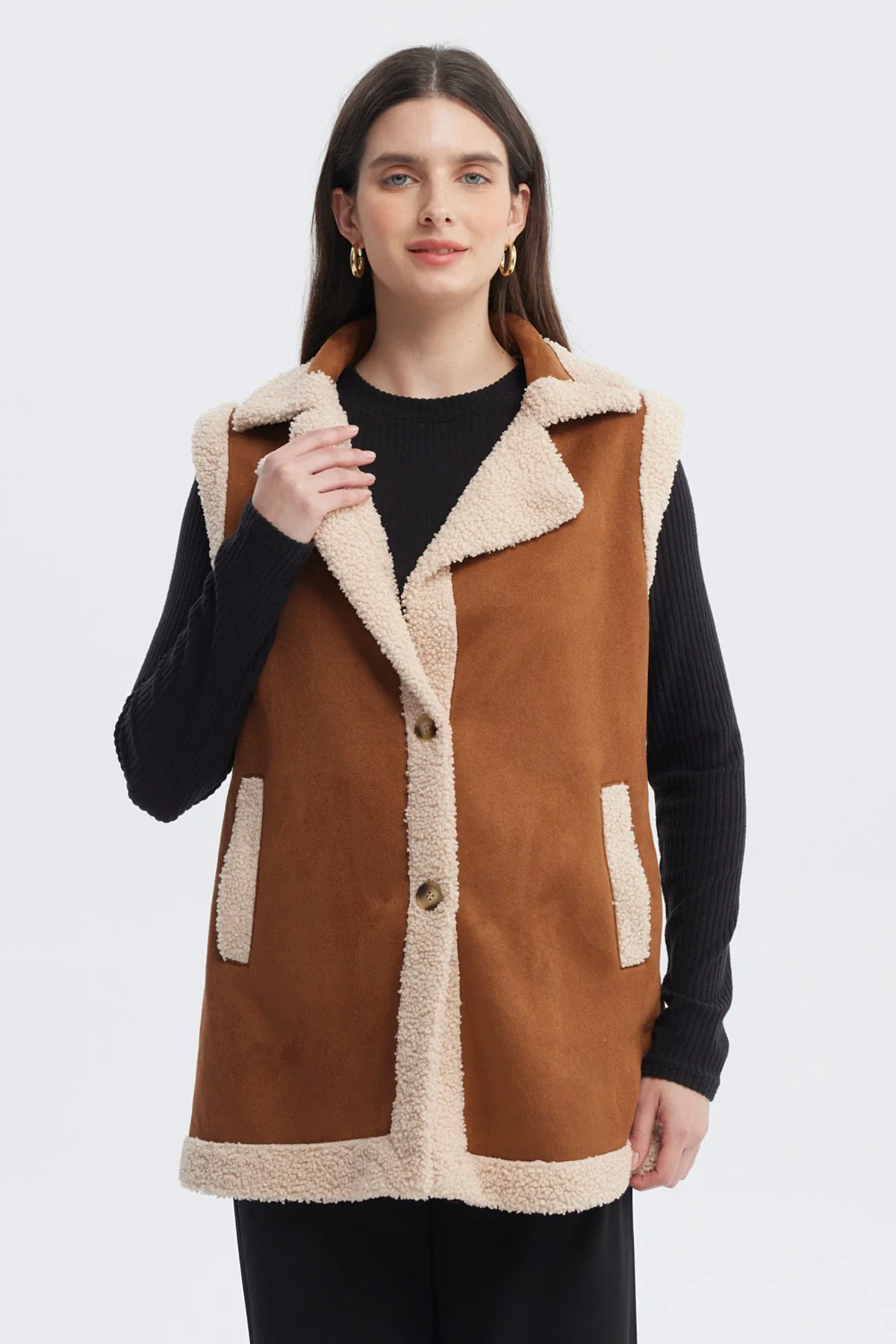 Chaqueta Mujer Slim Camel