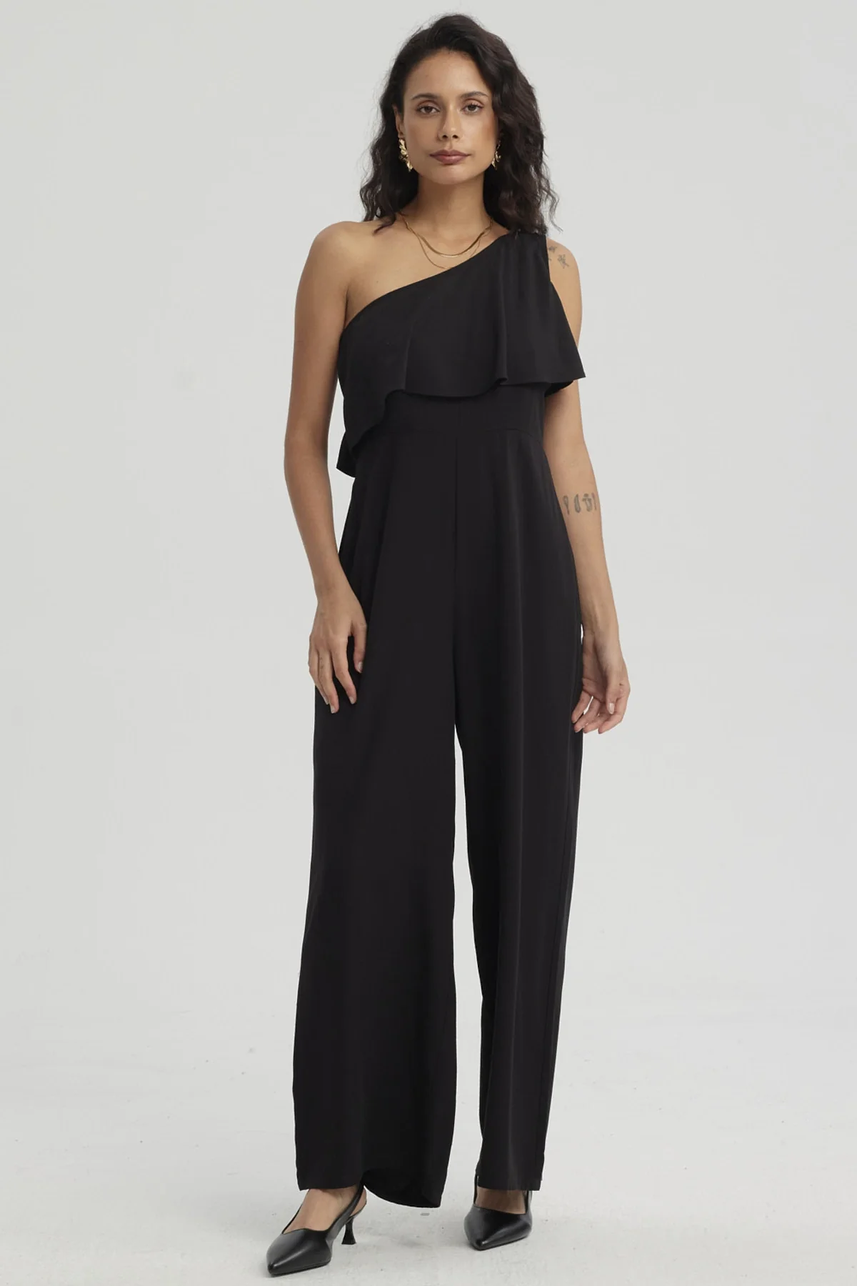 Enteritos Mujer Largo Aplicación Negro