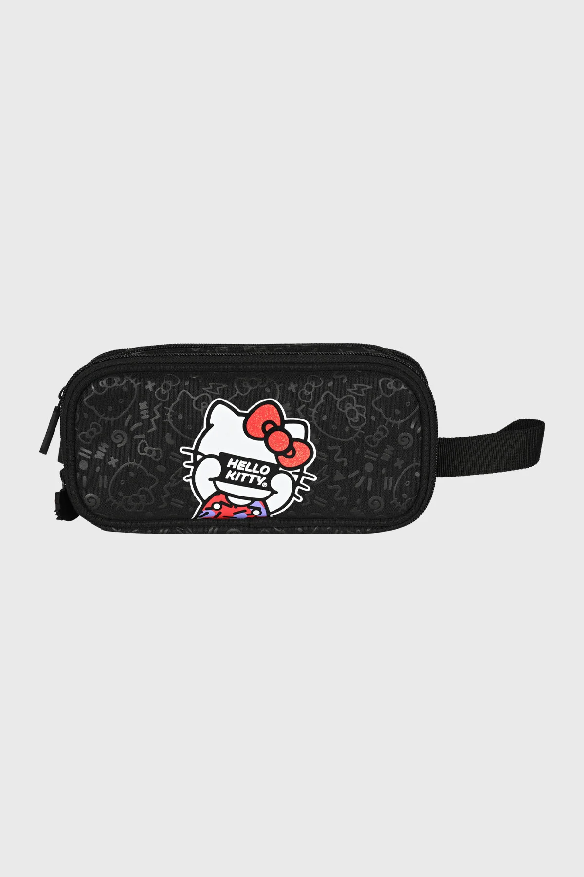 Estuche Unisex Hello Kitty Negro