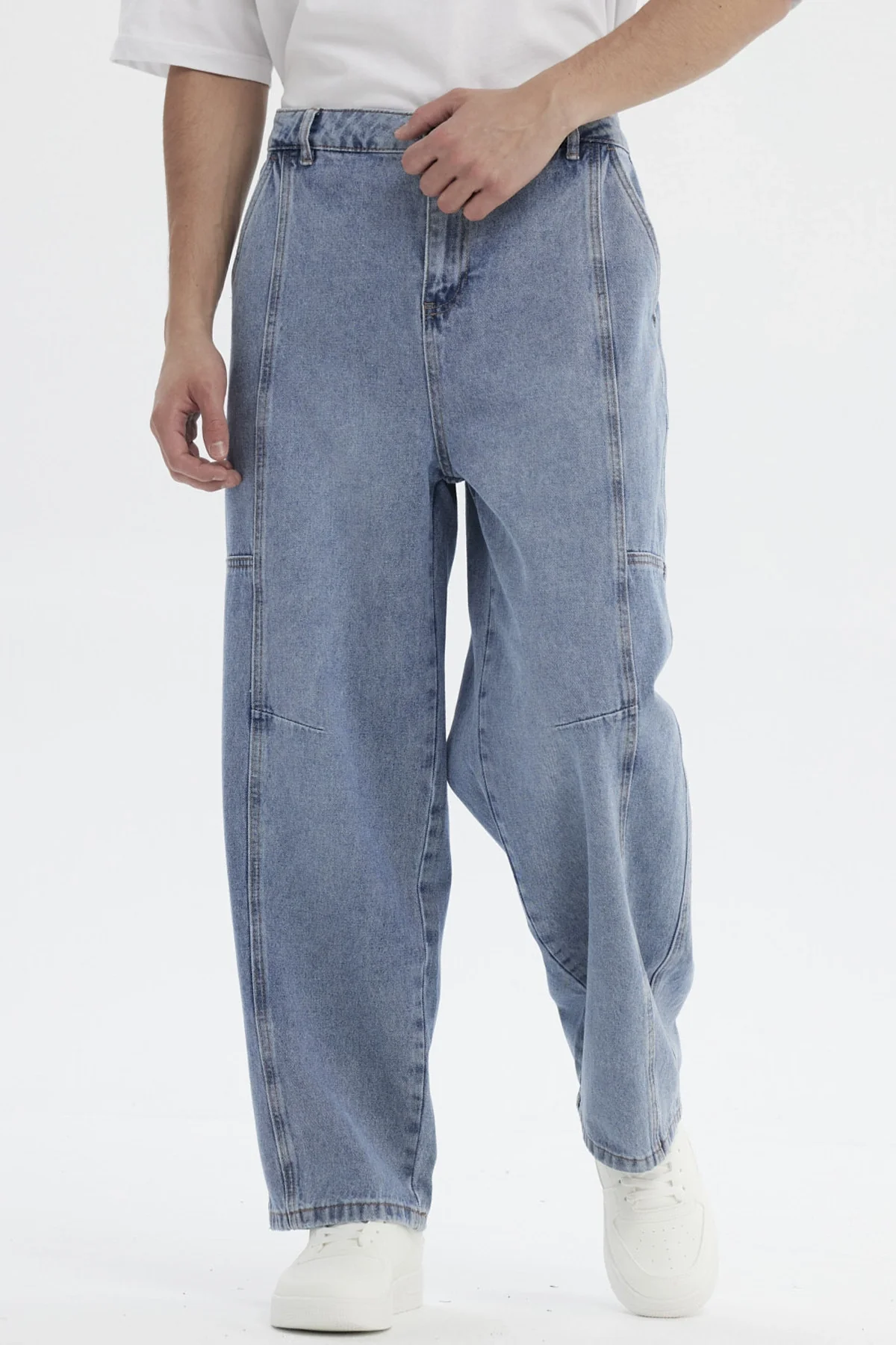 Jeans Hombre Baggy Azul Claro