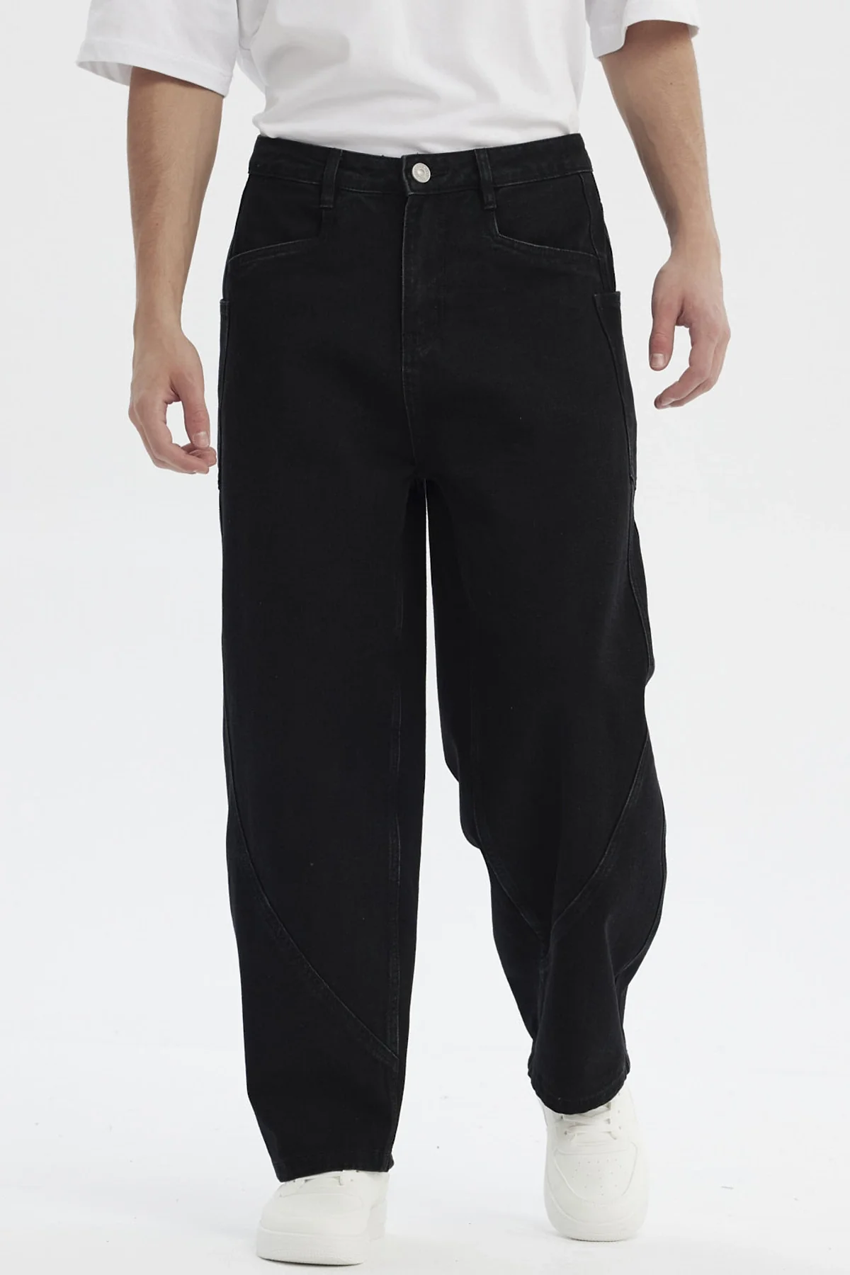 Jeans Hombre Baggy Negro