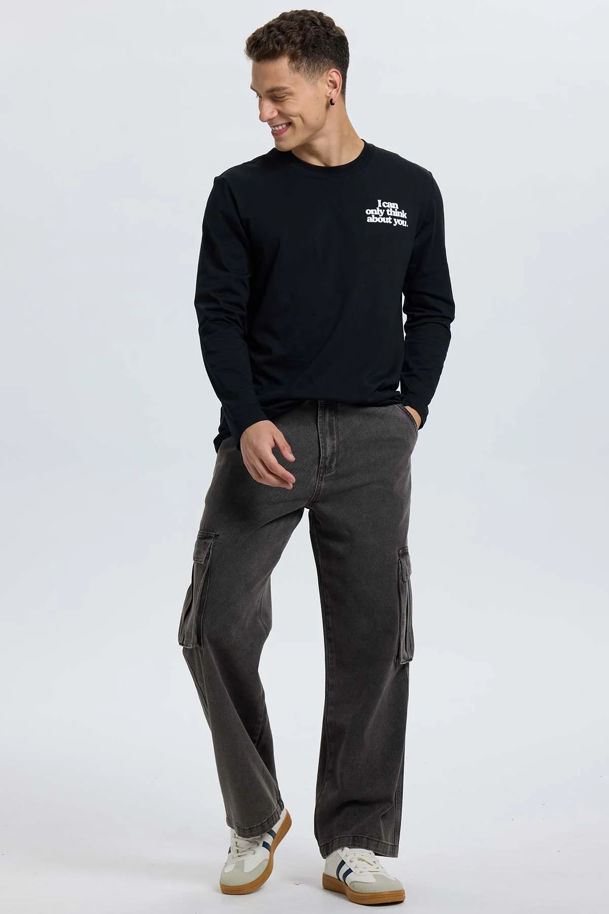 Jeans Hombre Cargo Recto Marron Oscuro - Image 4