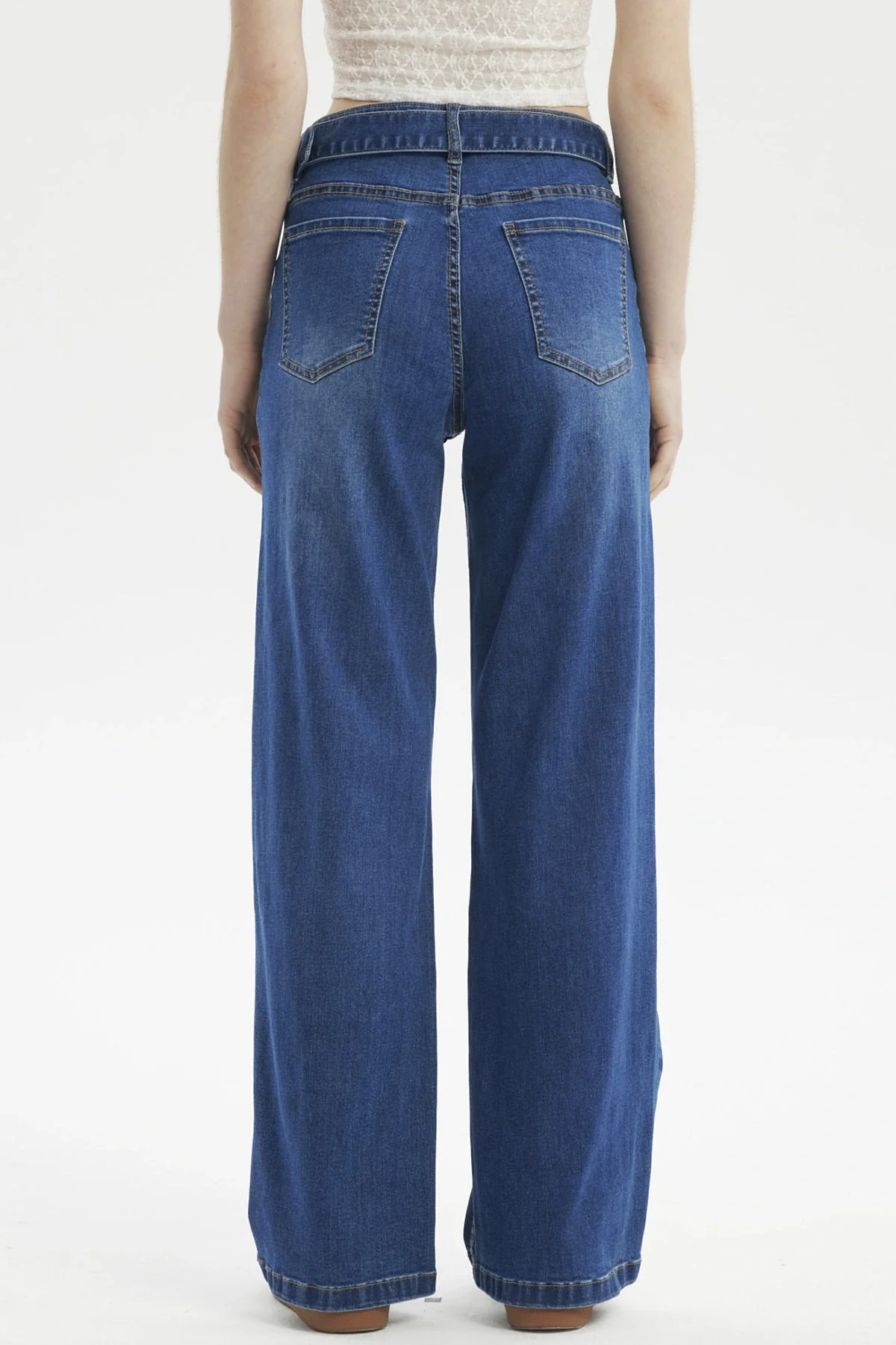 Jeans Mujer Calce Recto Azul - Image 3