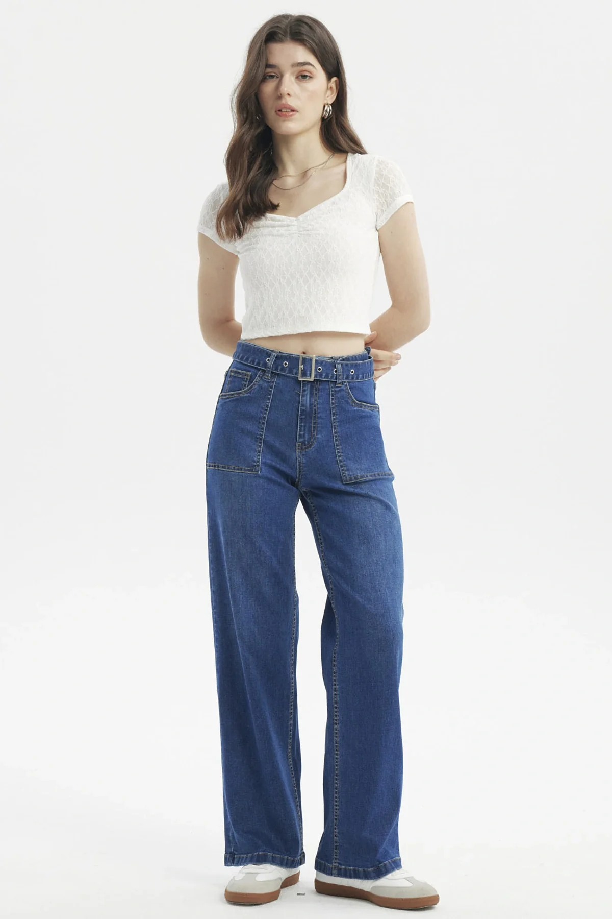 Jeans Mujer Calce Recto Azul - Image 4
