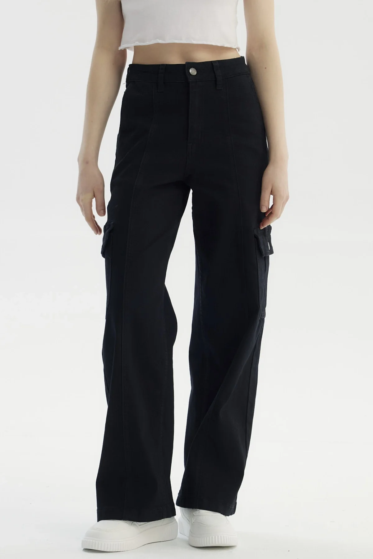 Jeans Mujer Calce Recto Negro