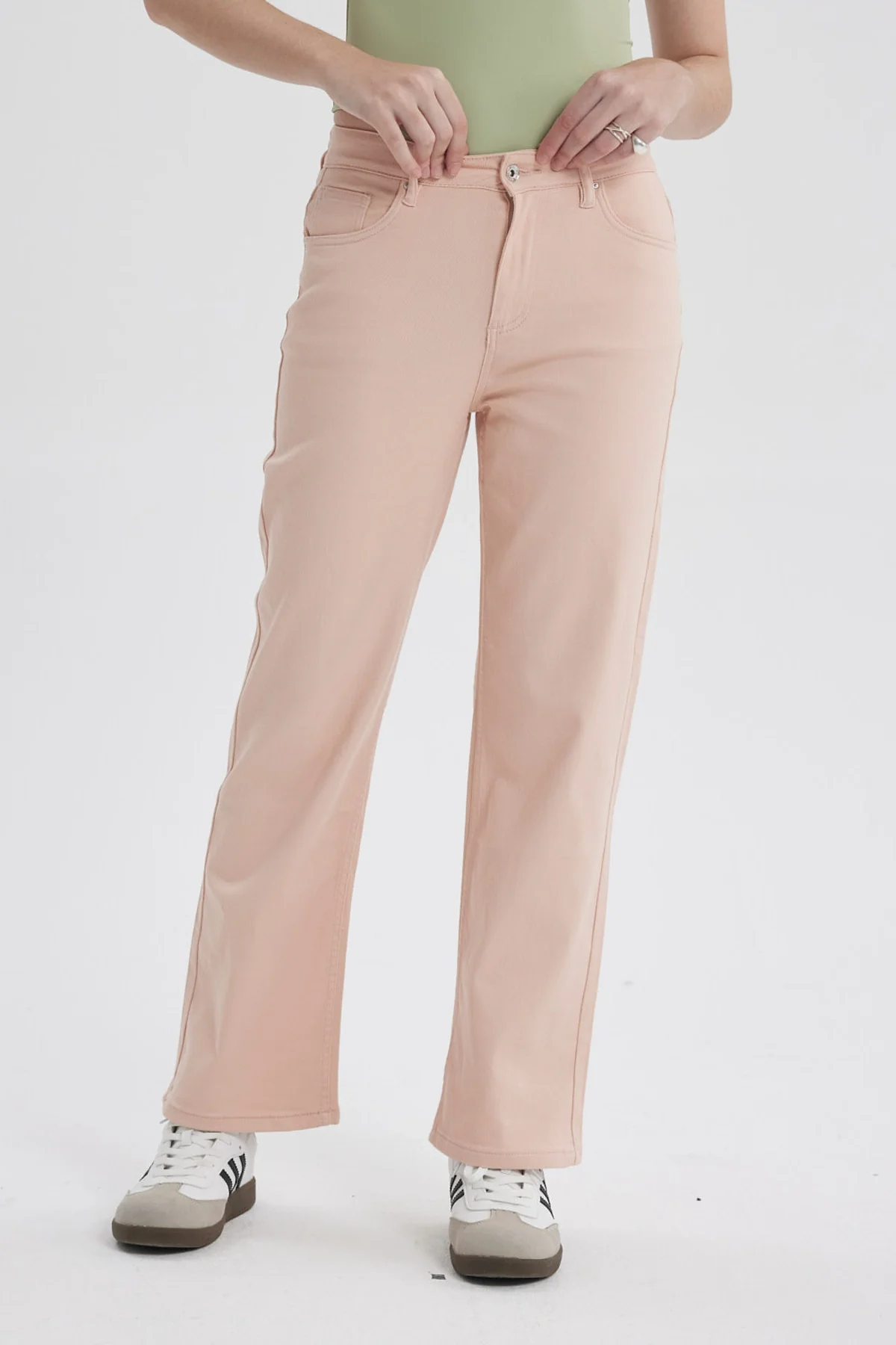 Jeans Mujer Calce Recto Palo Rosa