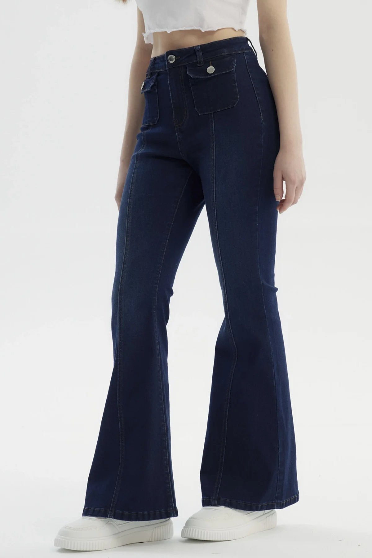 Jeans Mujer Flare Azul Oscuro - Image 2