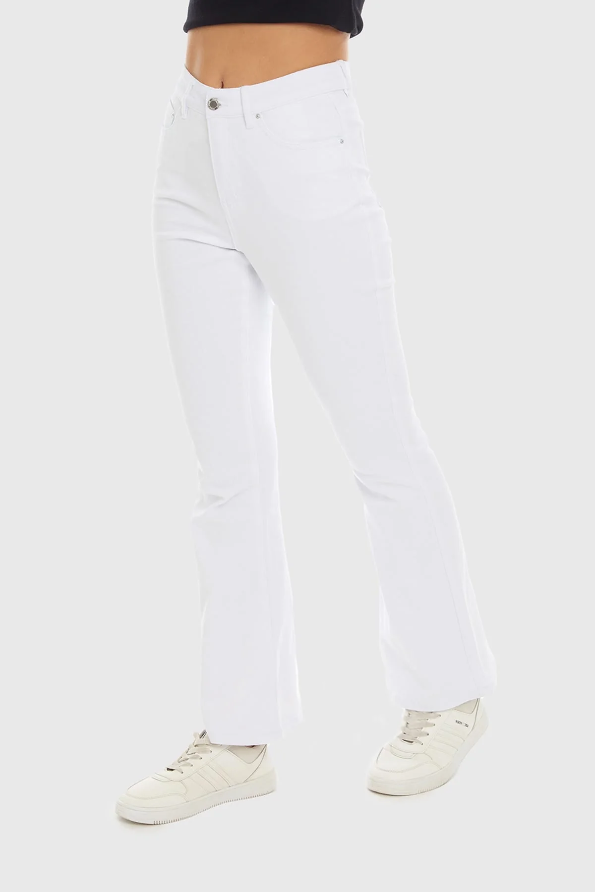 Jeans Mujer Flare Blanco - Image 2